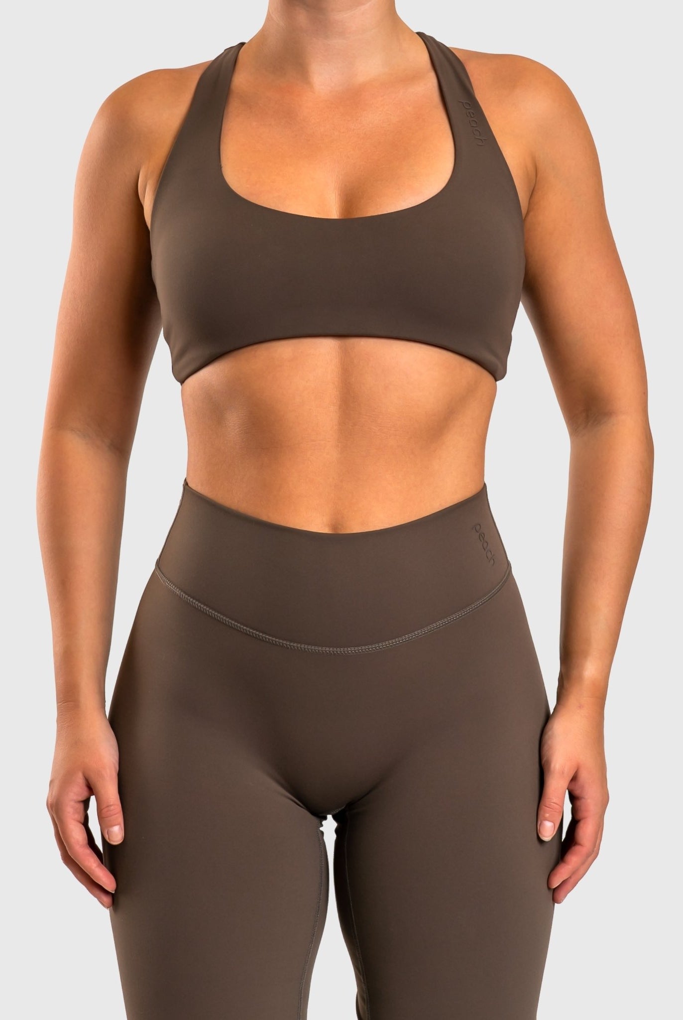 Ash Brown Divine Sports - bra - Peach Tights - Sports - Bra