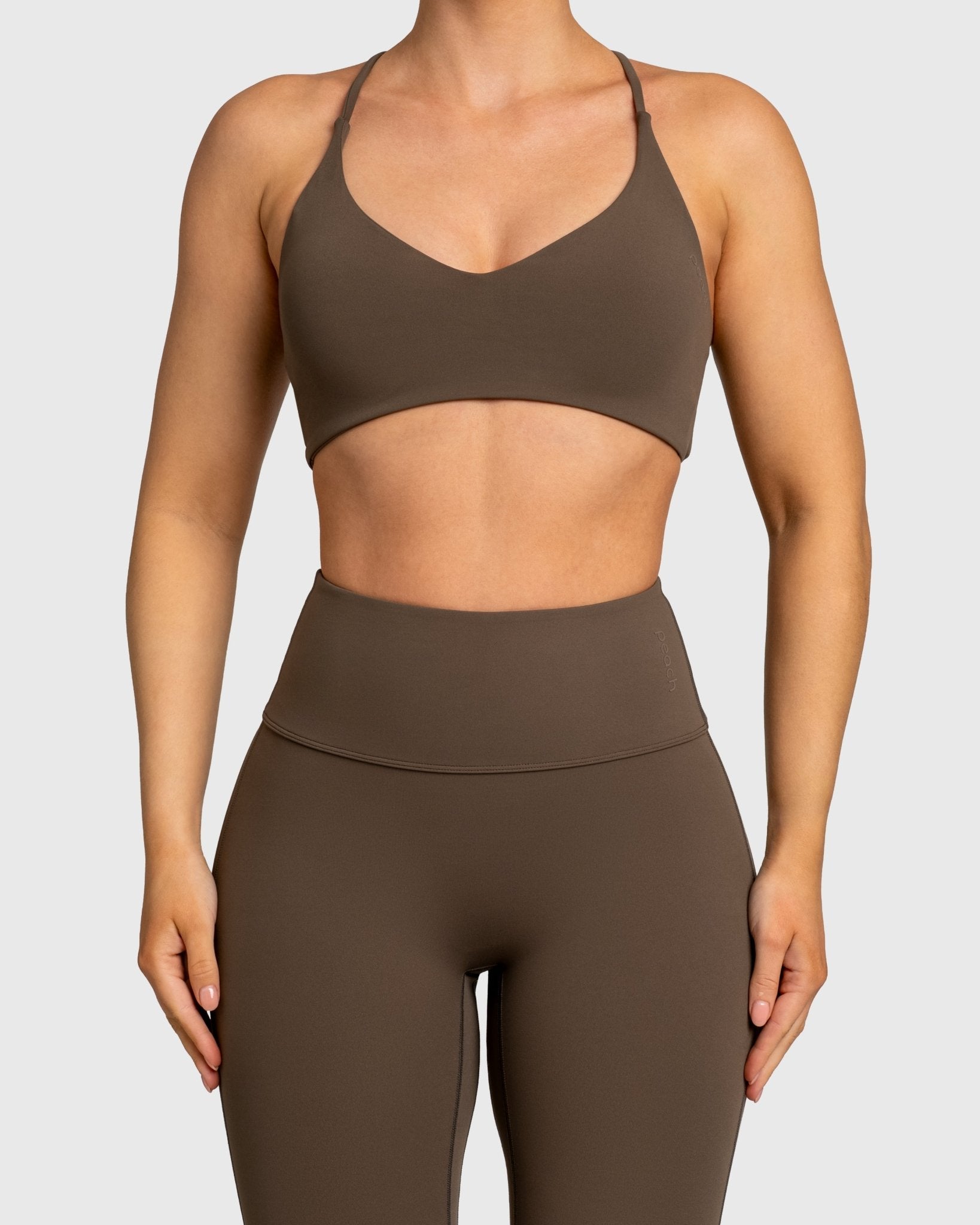 Ash Brown Sculpt Sports - bra - Peach Tights - Sports - Bra