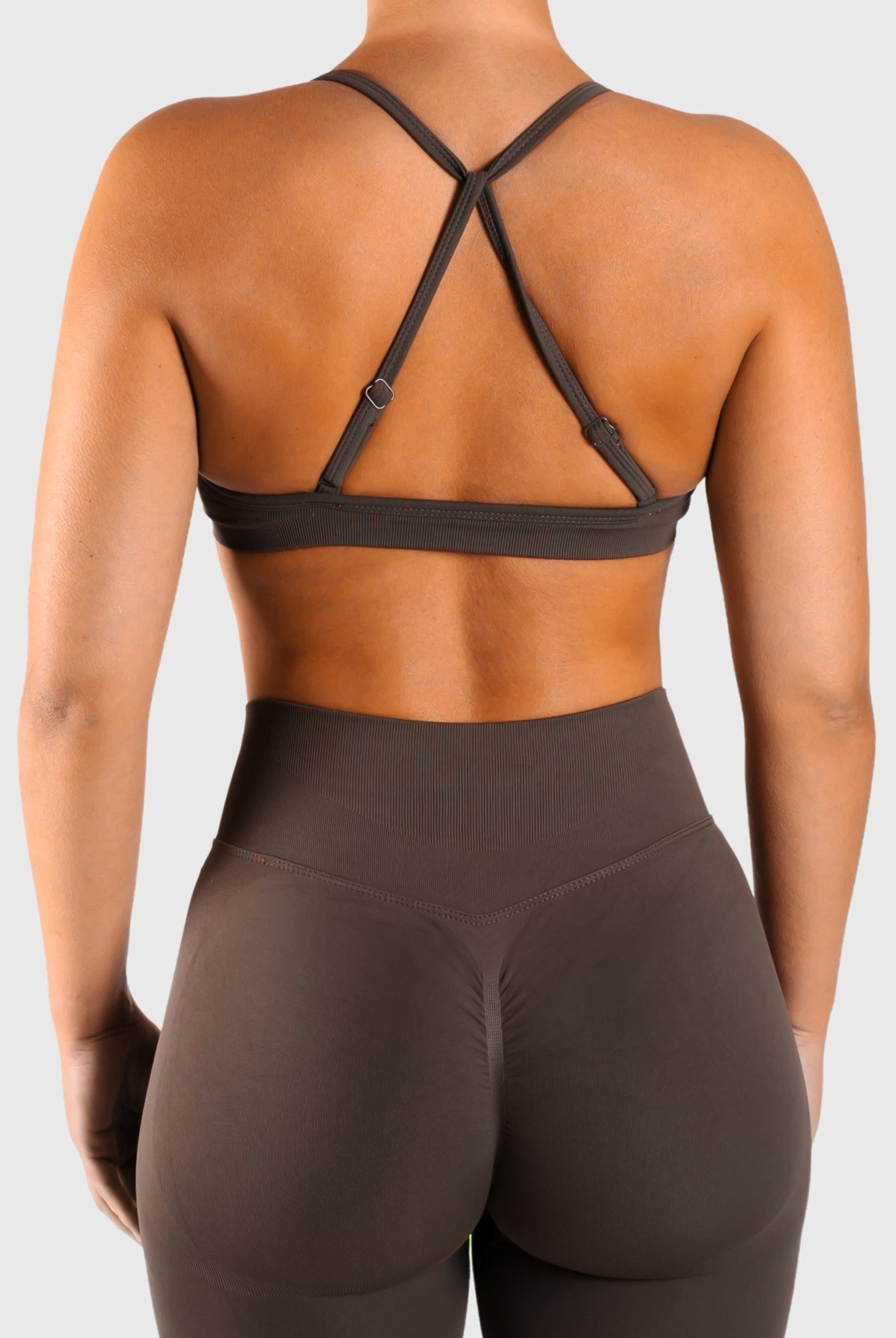 Ash Brown Vivid Sports - bra - Peach Tights - Sports - Bra