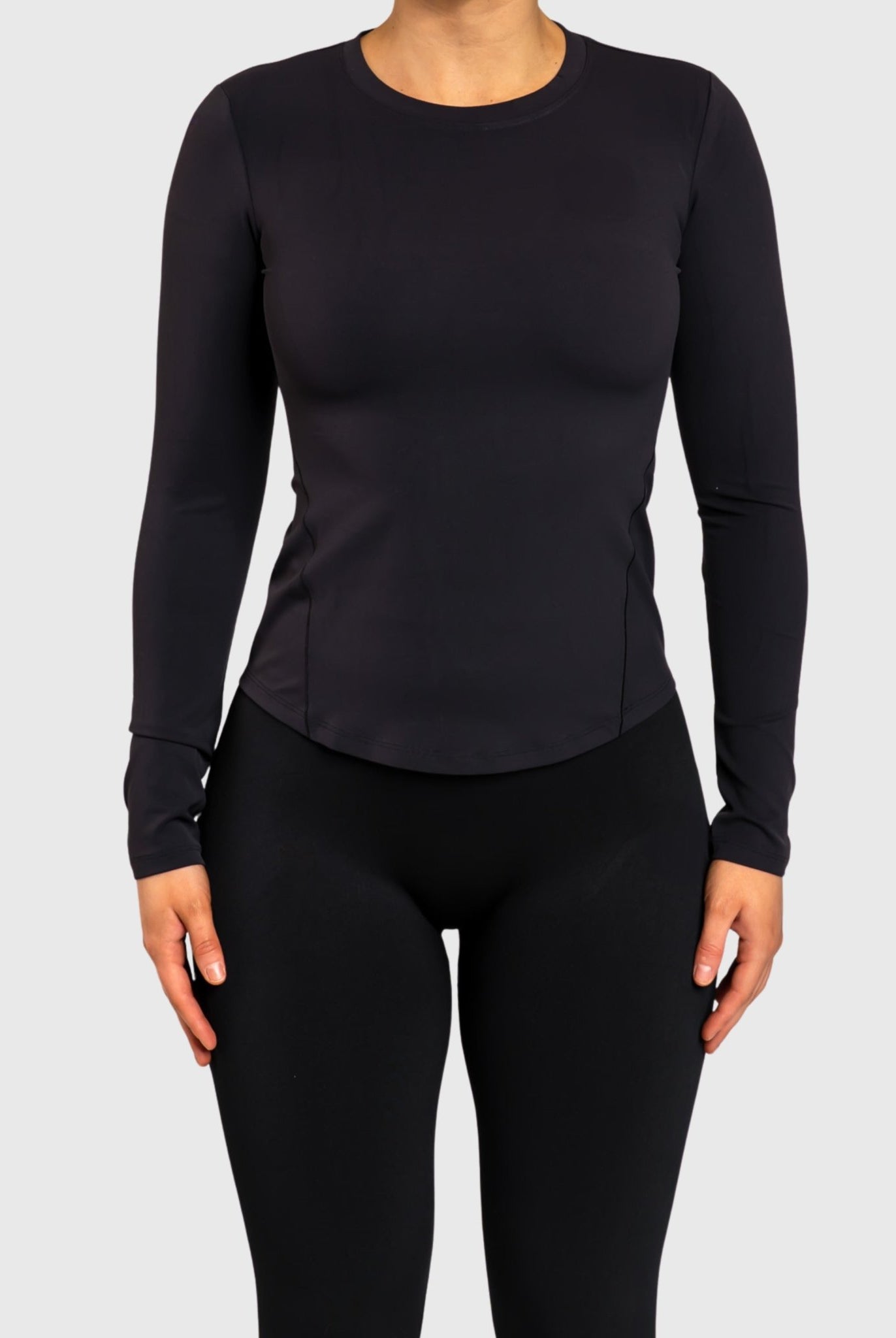 Black Base Long Sleeve - Peach Tights - Long sleeve