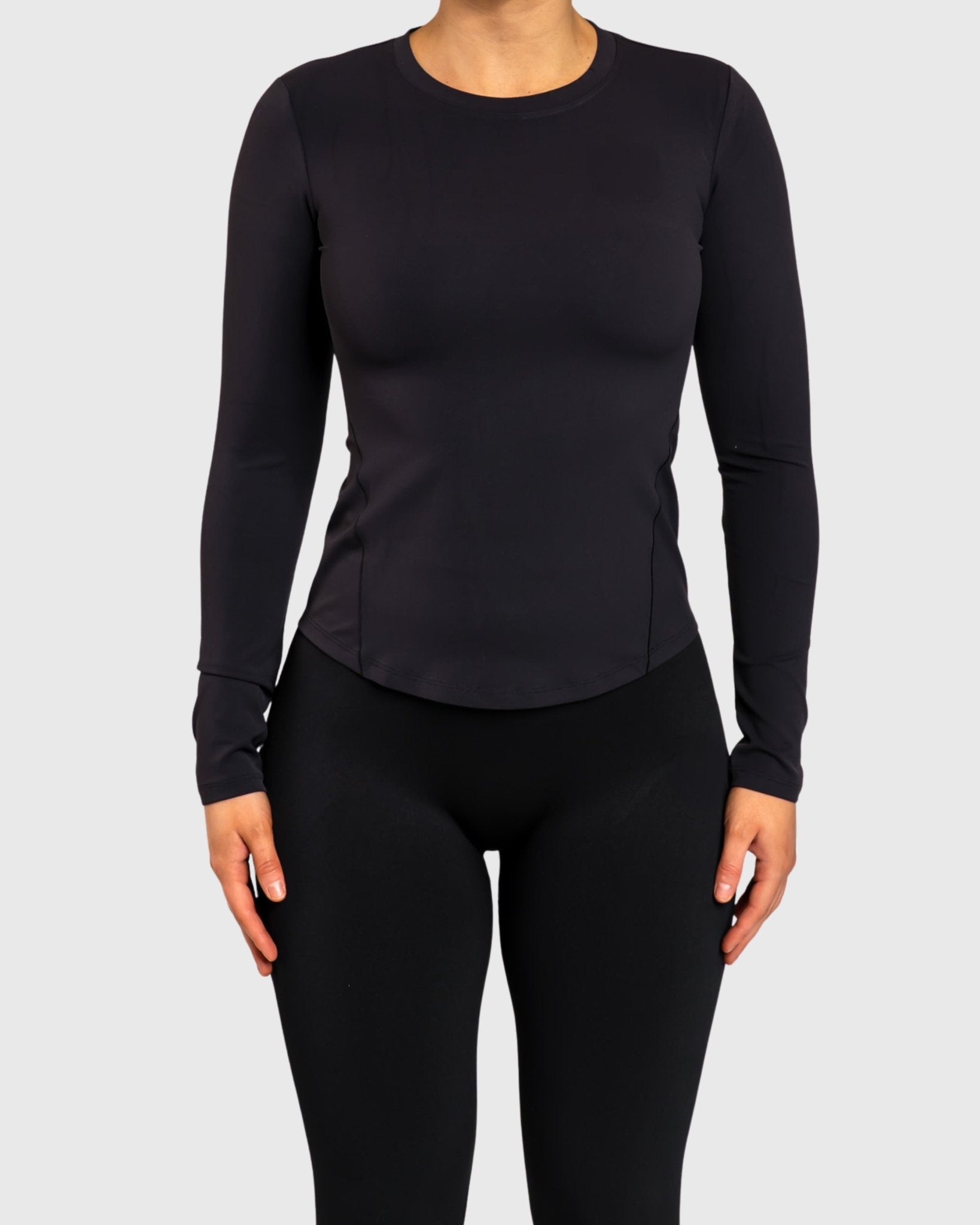 Black Base Long Sleeve - Peach Tights - Long sleeve