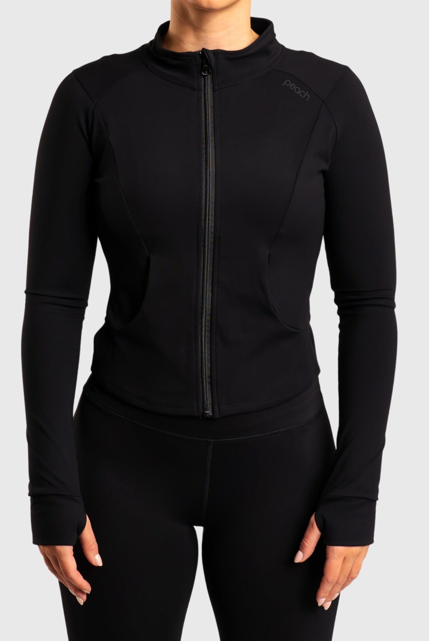 Black Curve Jacket - Peach Tights - Jacket