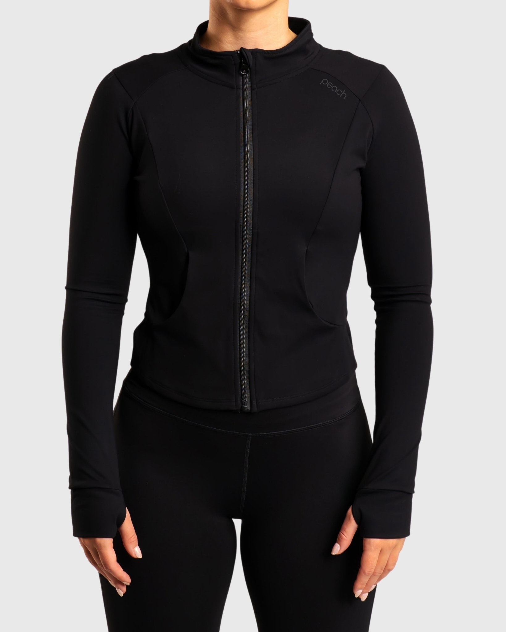 Black Curve Jacket - Peach Tights - Jacket