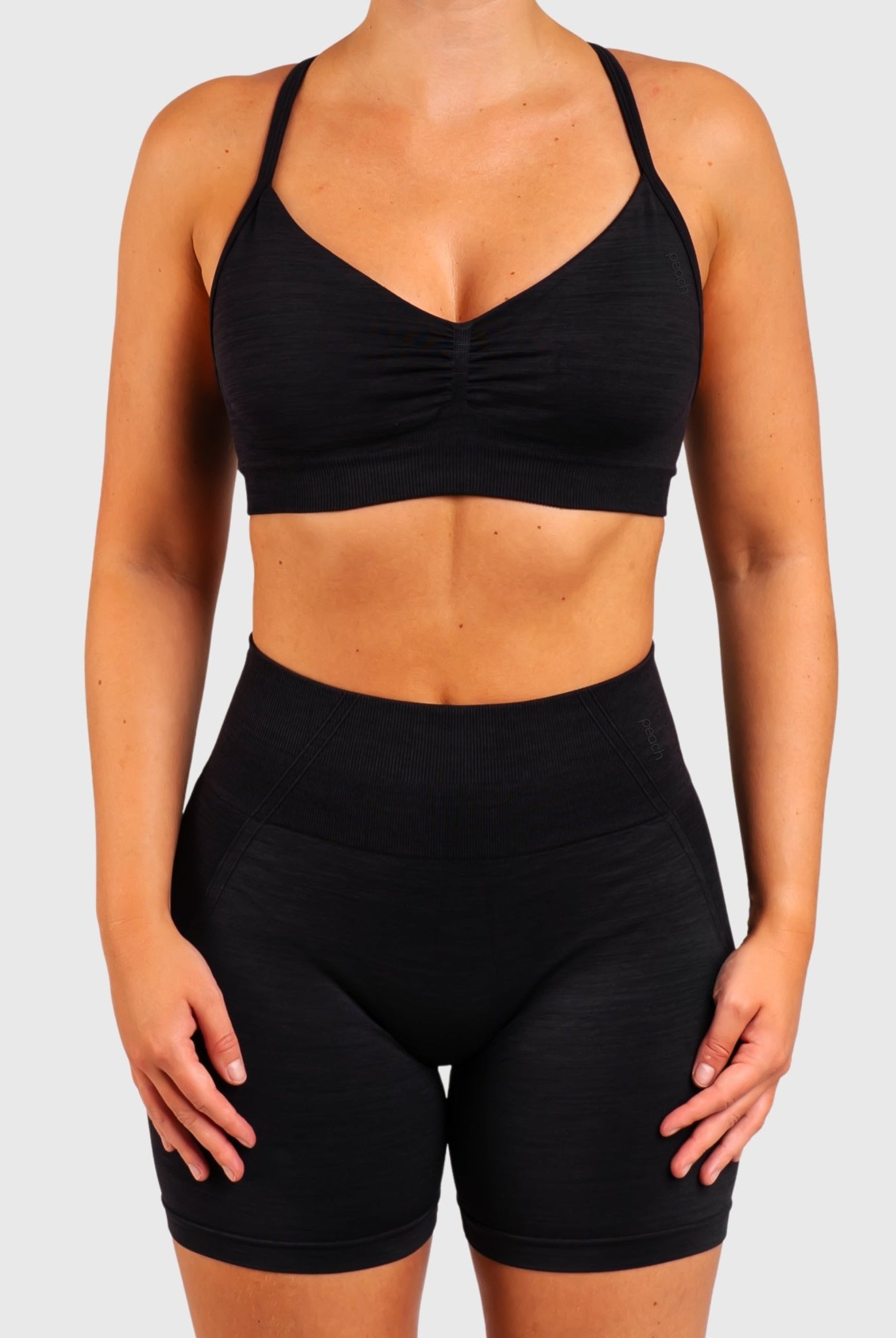Black Elevate Sports - bra - Peach Tights - Sports - Bra