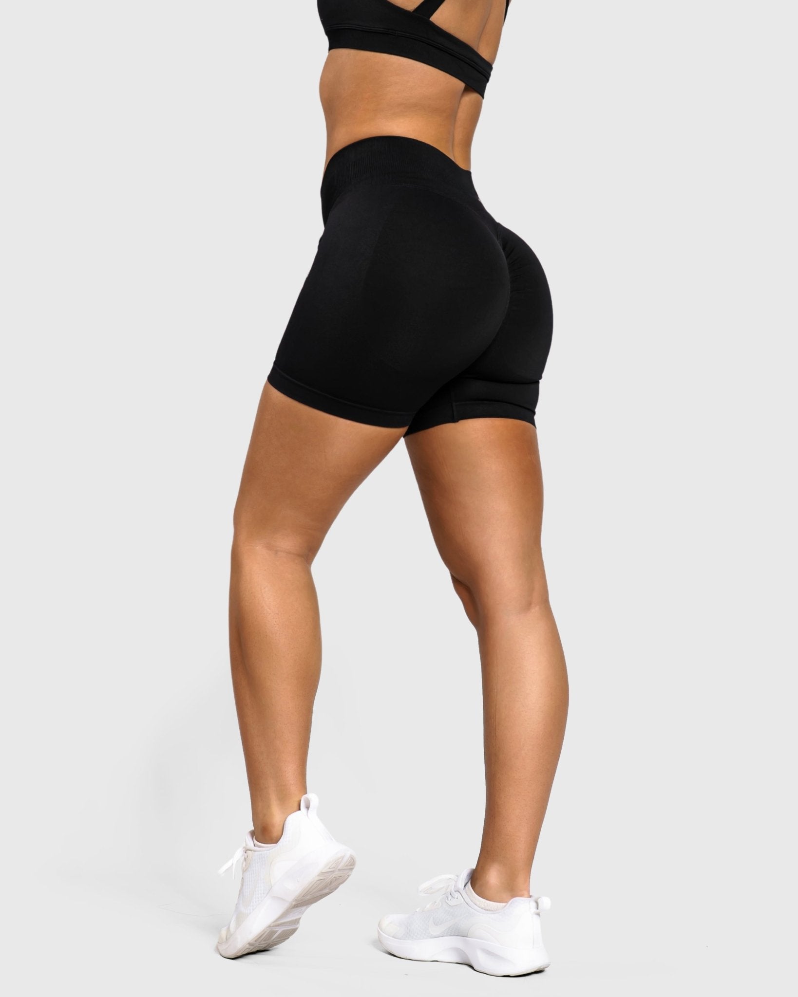Black Essence Shorts - Peach Tights - Shorts