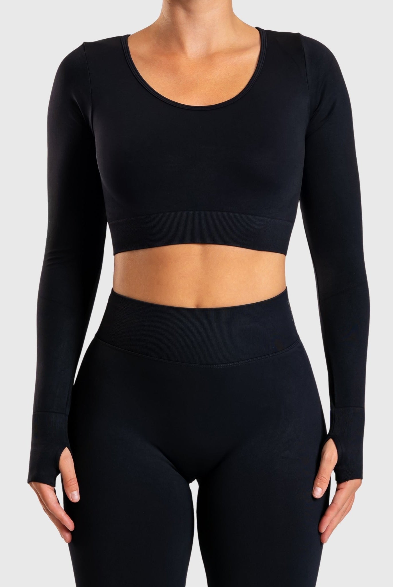 Black Ignite Long Sleeve - Peach Tights - Long sleeve