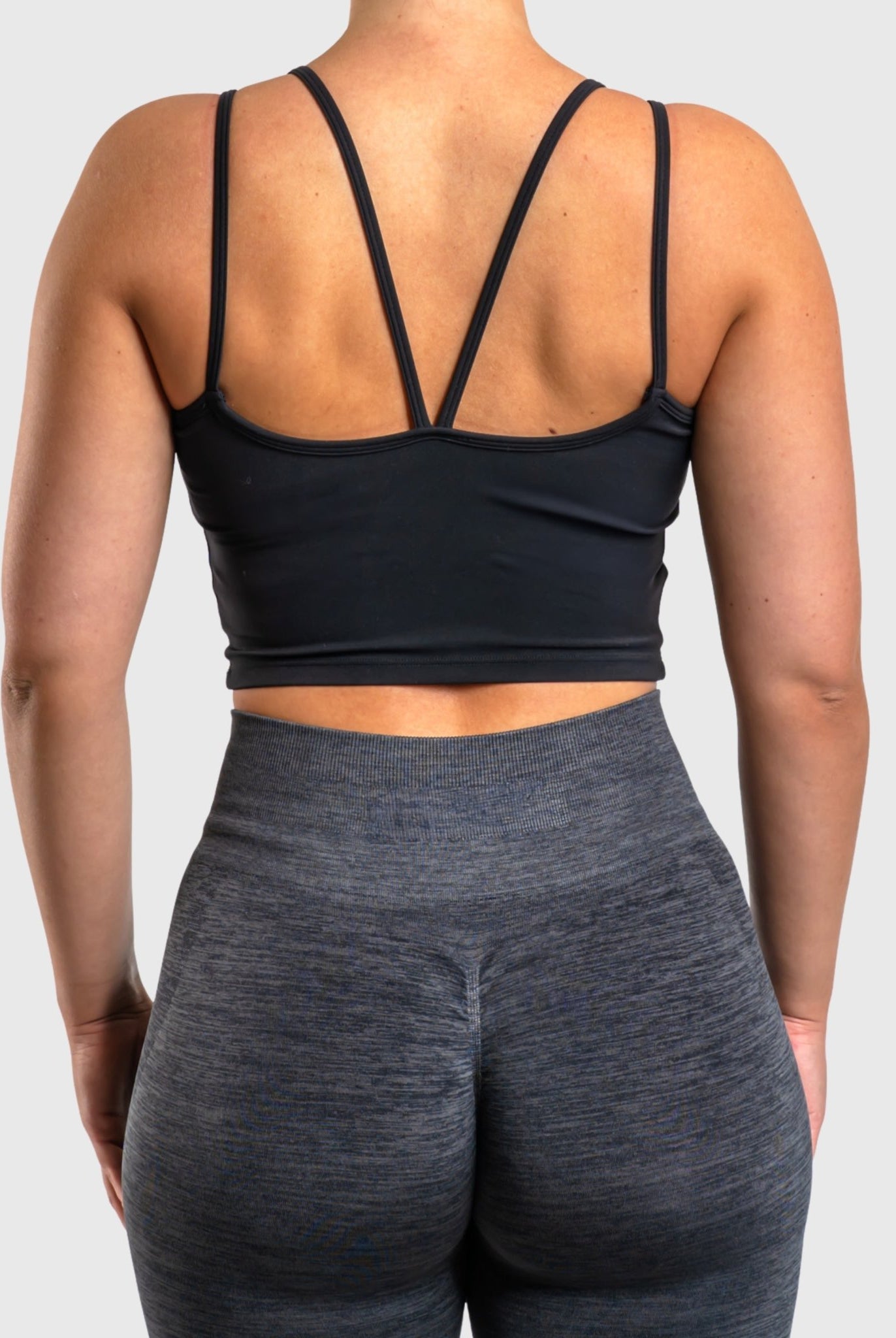 Black Softline Singlet - Peach Tights - Sports - Bra