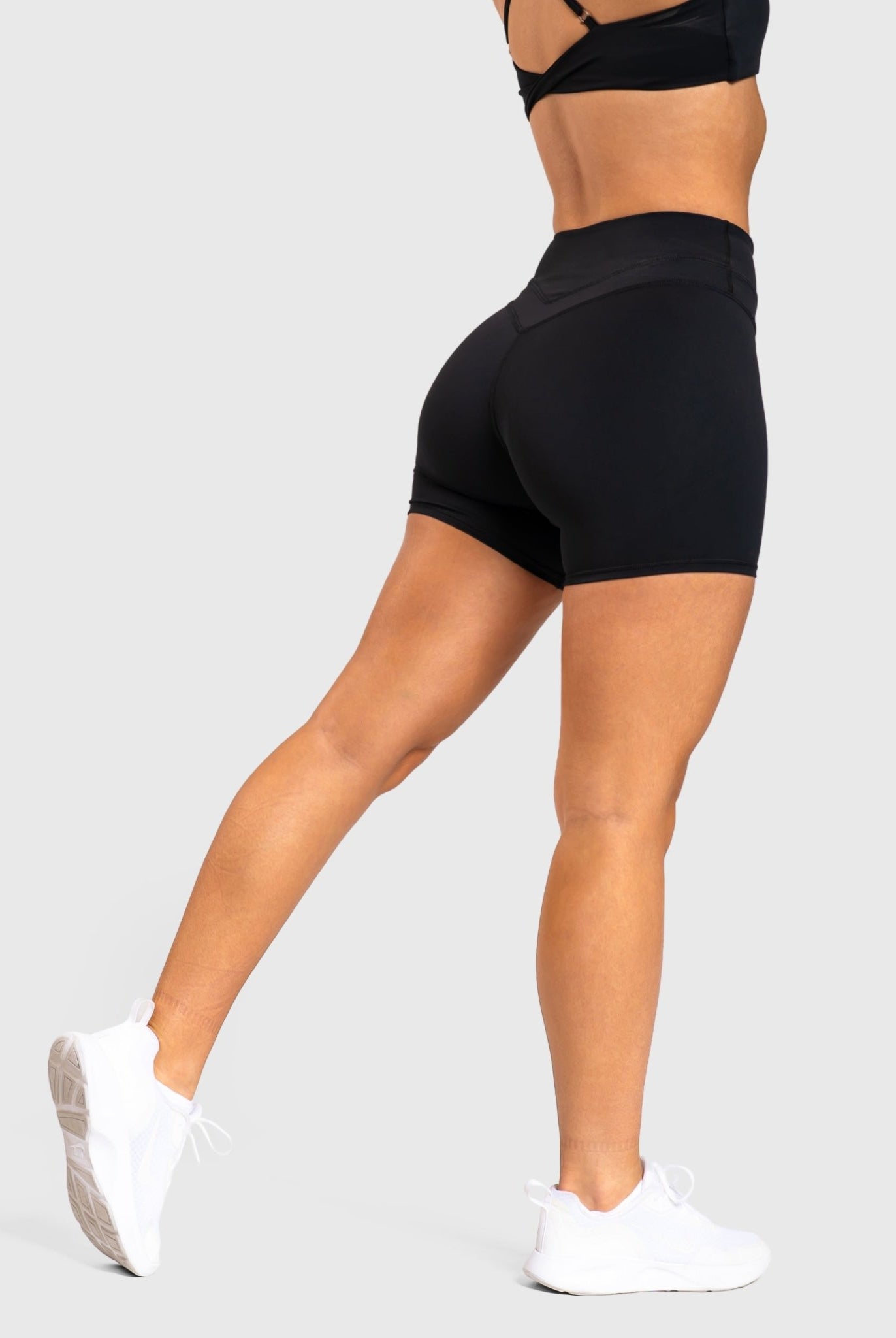 Black Velocity Shorts - Peach Tights - Shorts
