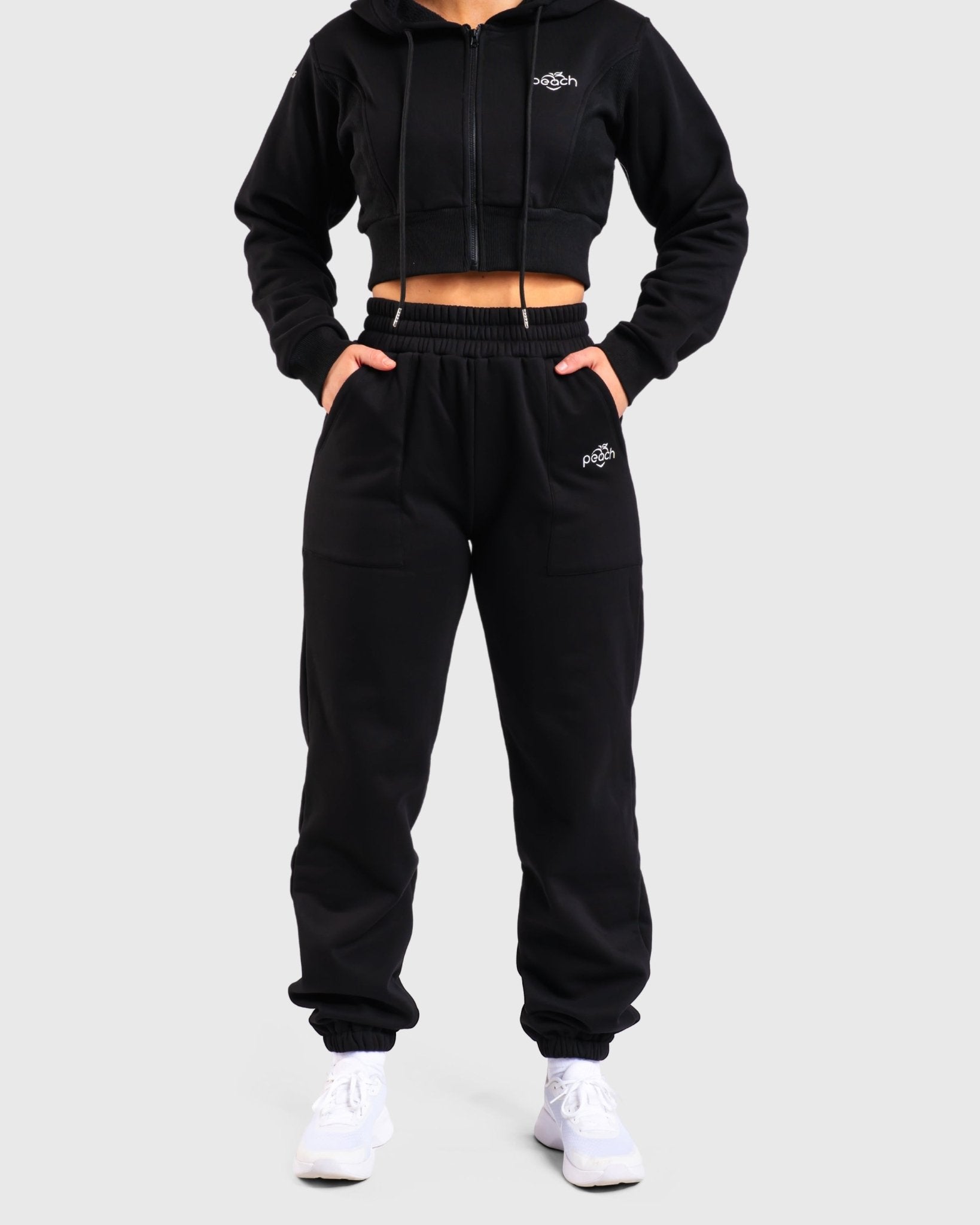 Black Vibe Sweatpants - Peach Tights - Sweatpants