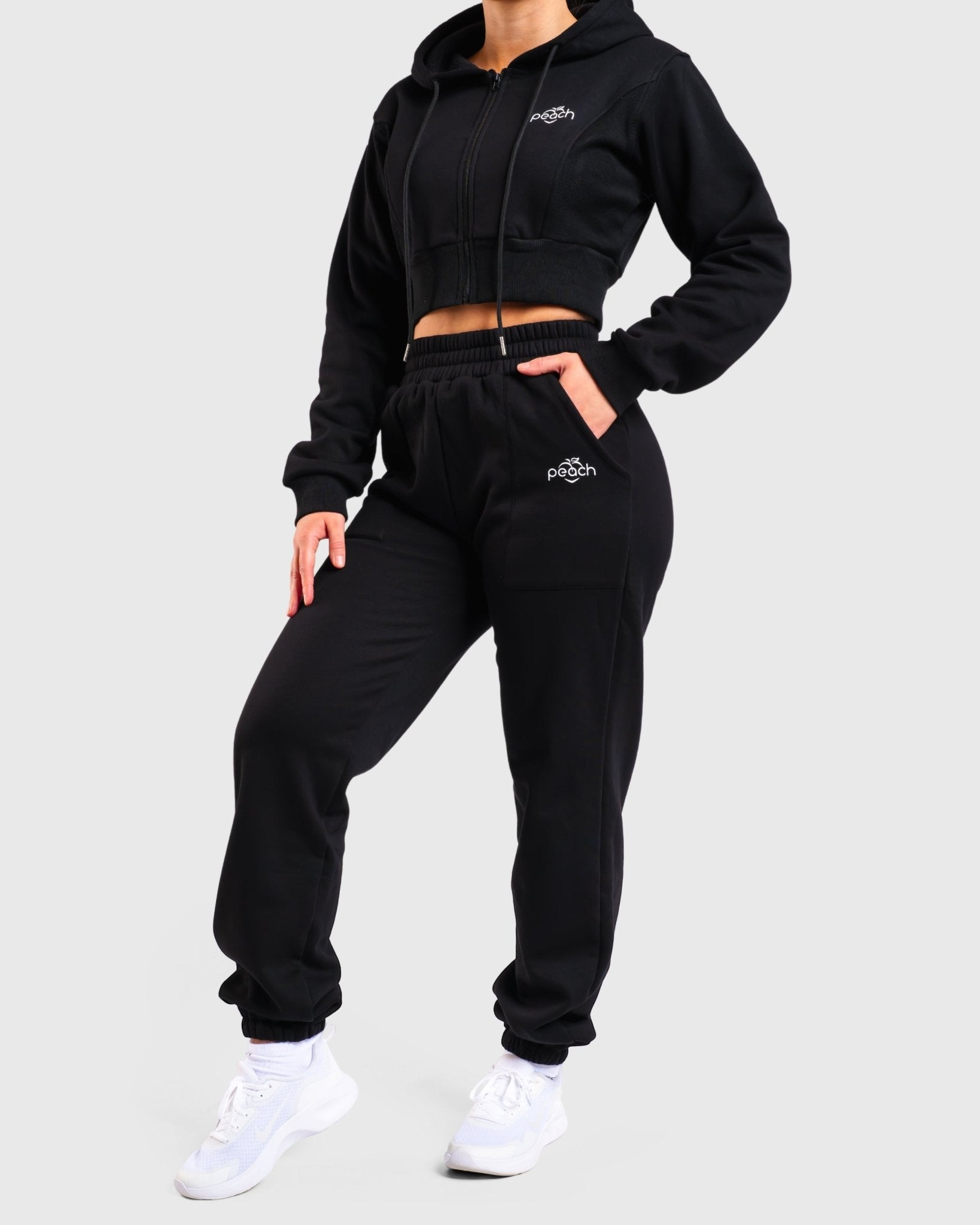 Black Vibe Sweatpants - Peach Tights - Sweatpants