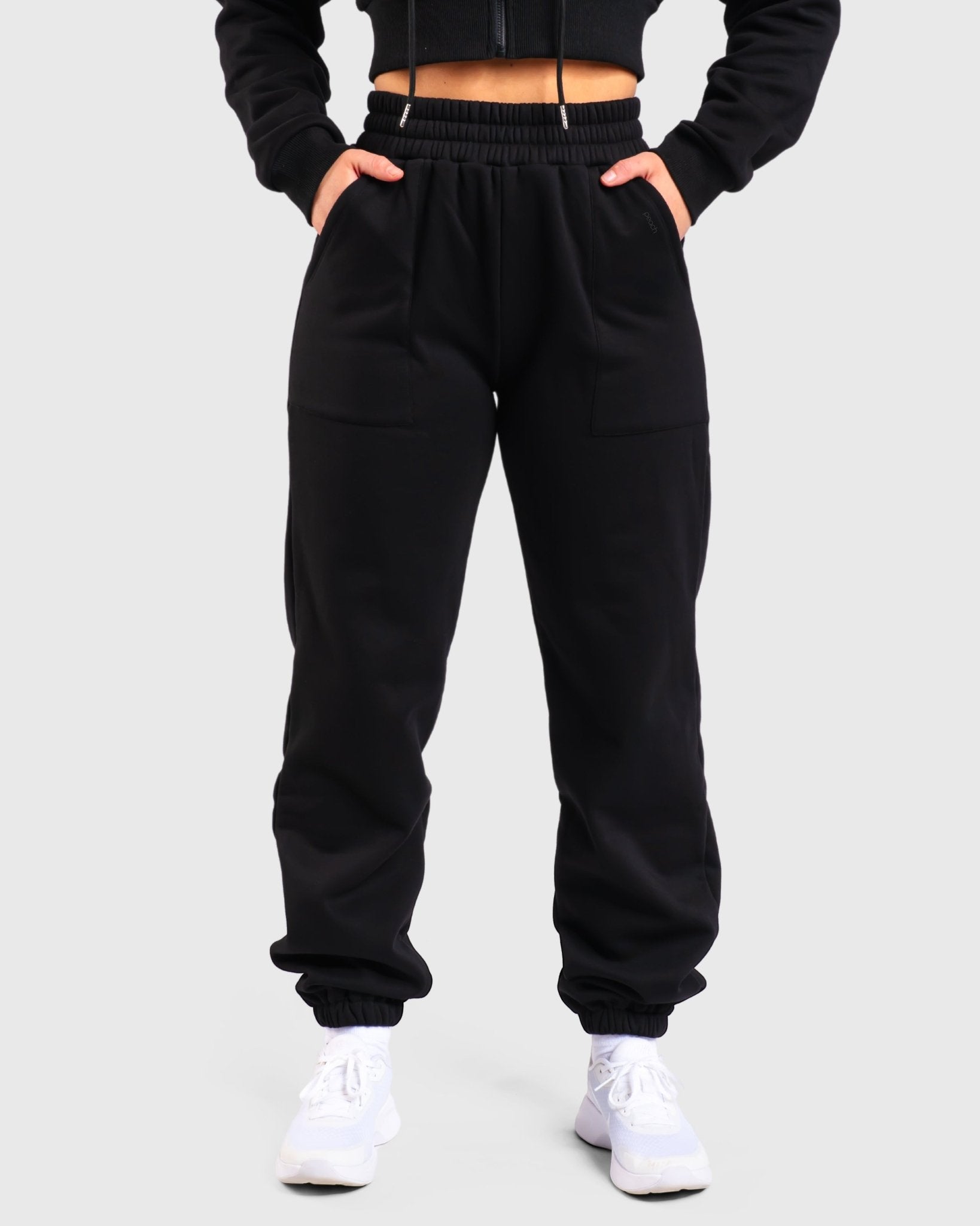 Black Vibe Sweatpants - Peach Tights - Sweatpants