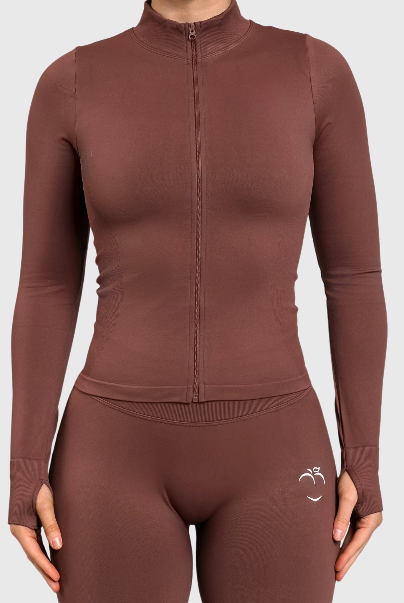 Brown Essence Jacket - Peach Tights - Jacket