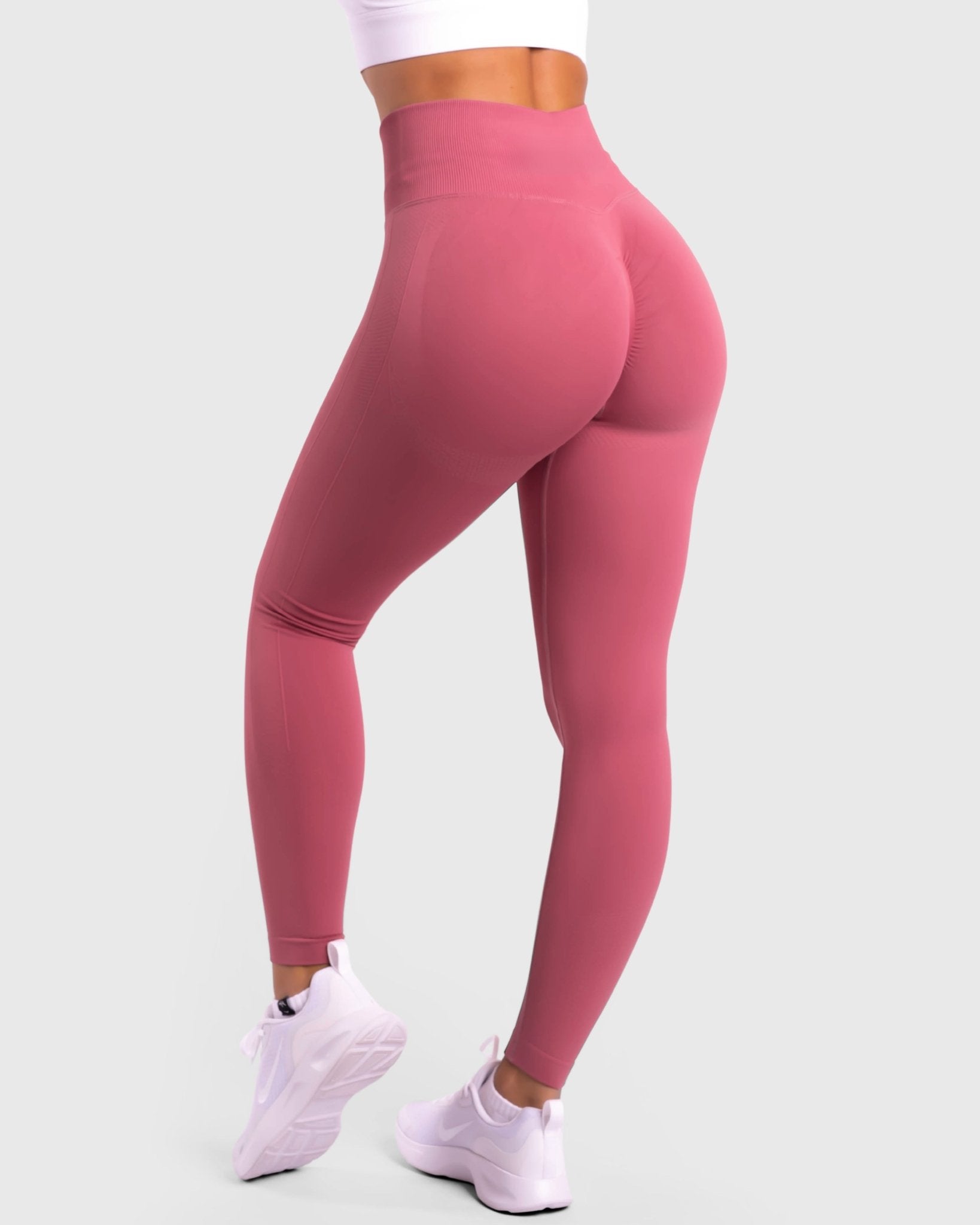 Bubblegum Pink Lux Seamless Tights - Peach Tights - Tights
