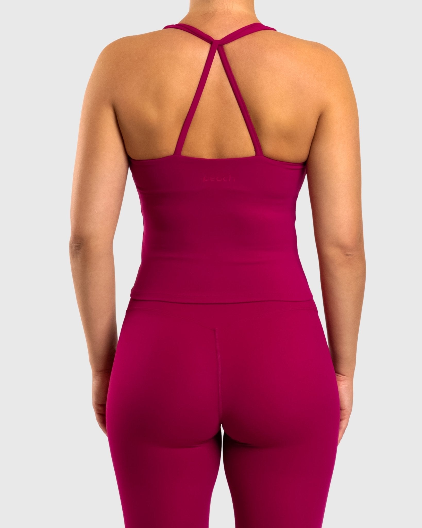 Cherry Pink Softelle Singlet - Peach Tights - Sports - Bra
