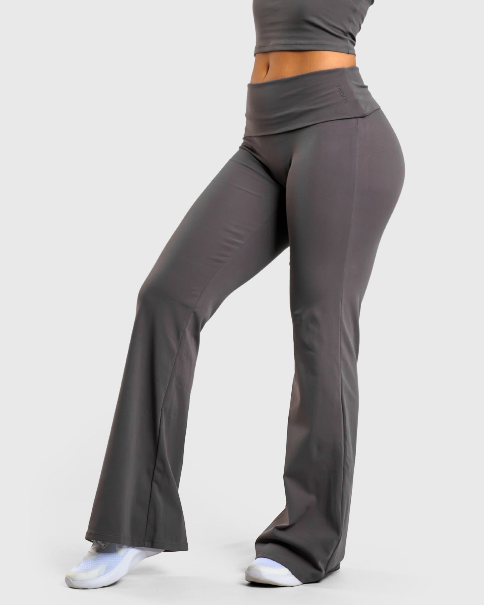Dark Grey Flow Yoga - Peach Tights - Tights