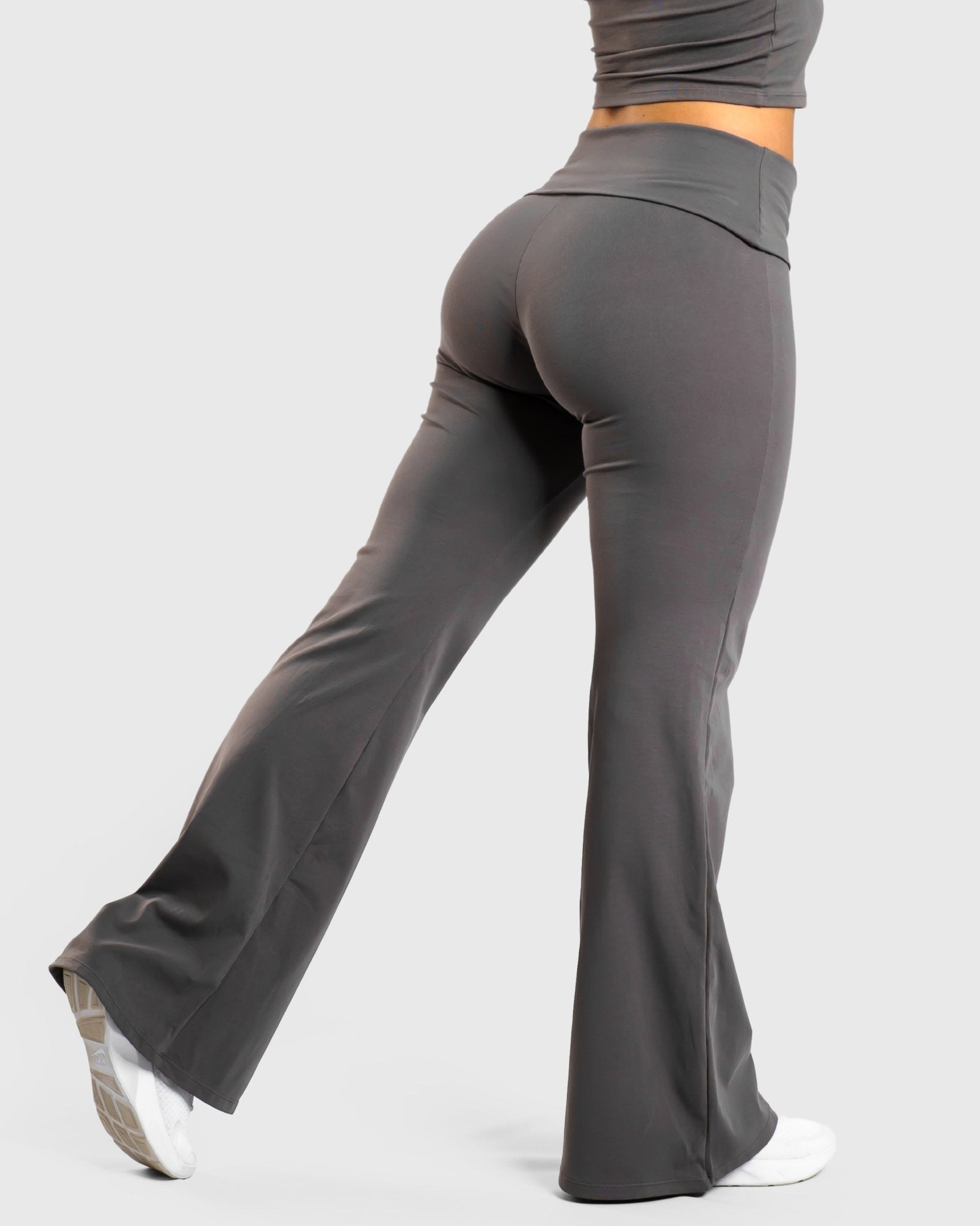Dark Grey Flow Yoga - Peach Tights - Tights