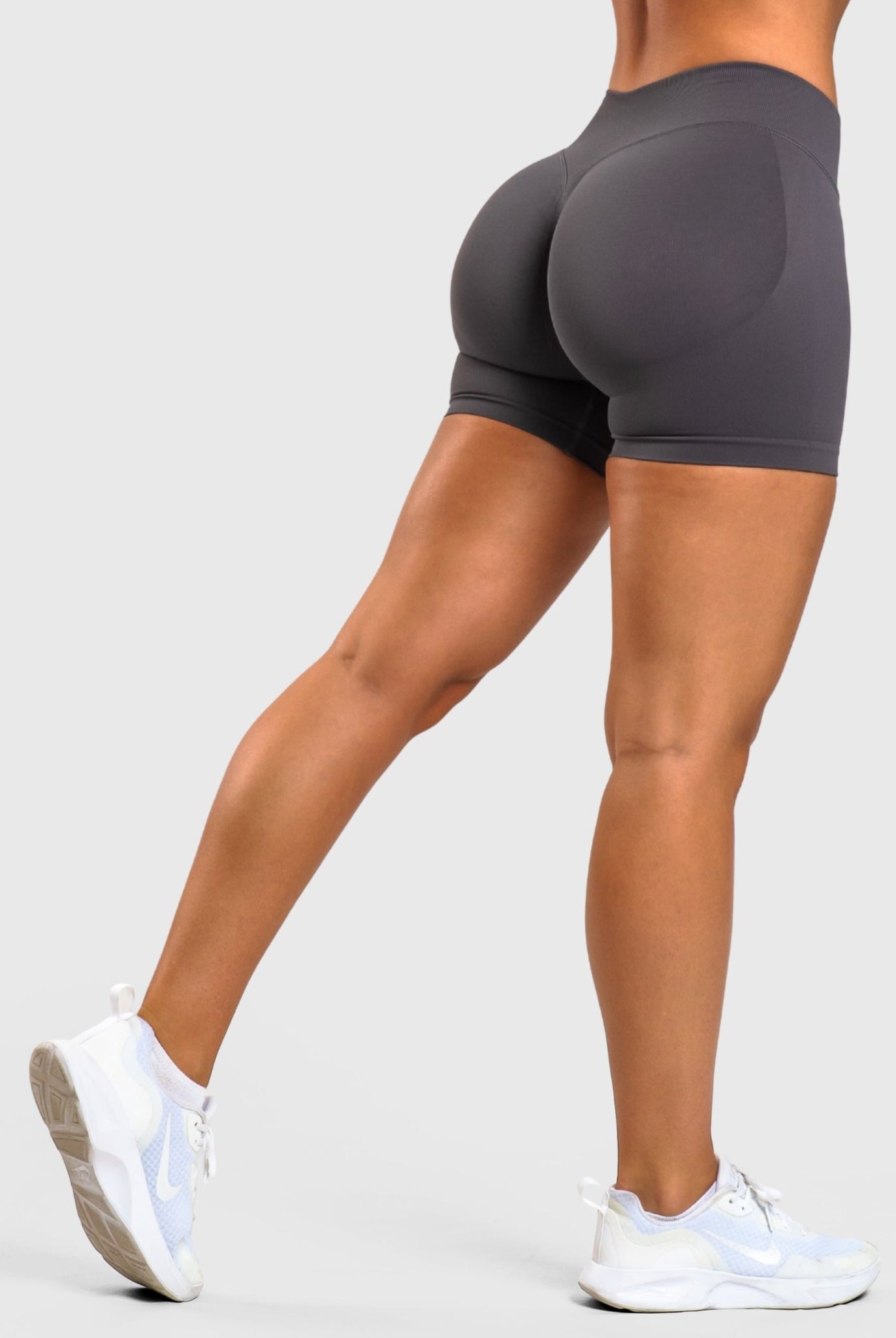 Dark Grey Shaping Shorts - Peach Tights - Shorts