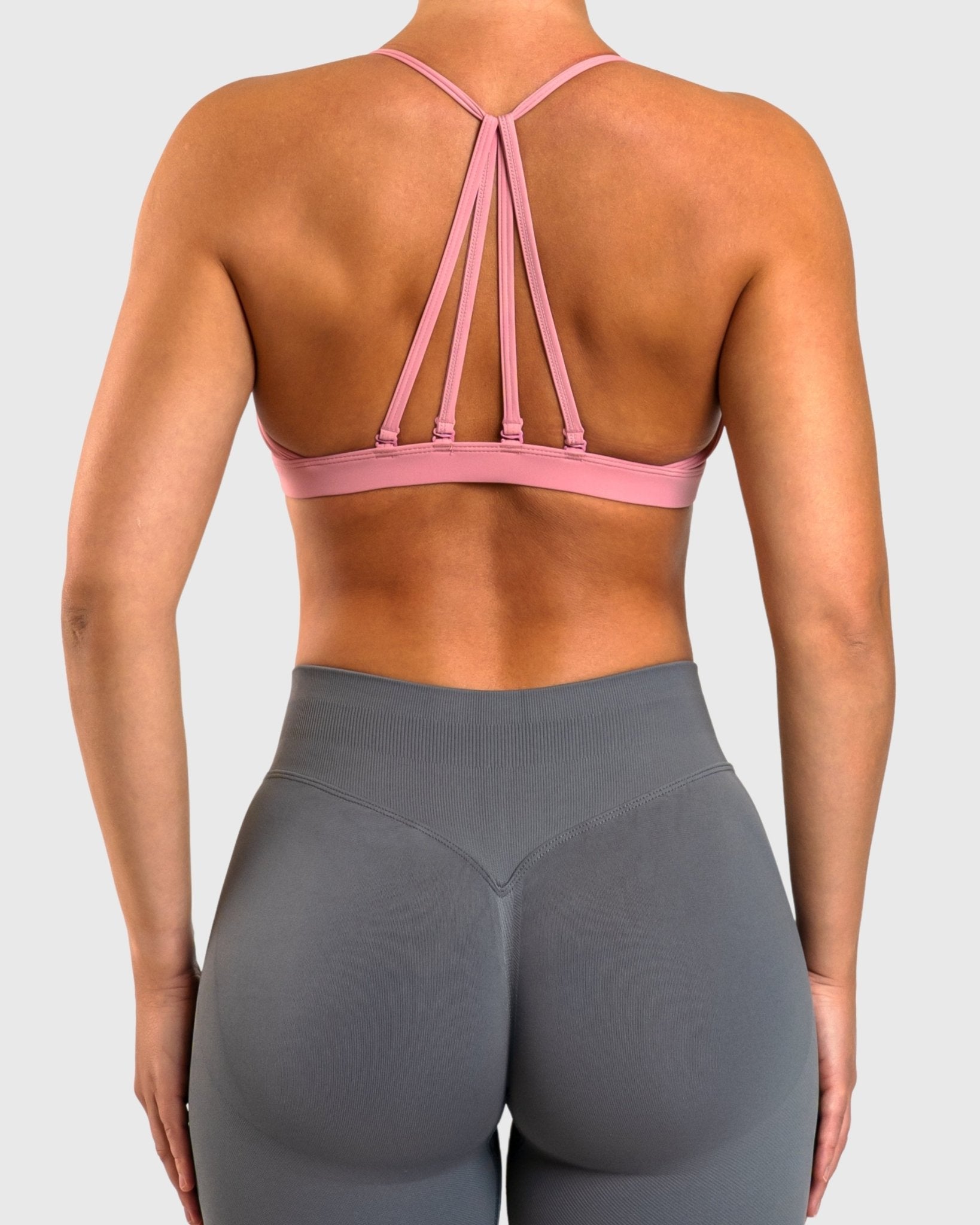 Dusty Rose Athleisure Sports - bra - Peach Tights - Sports - Bra