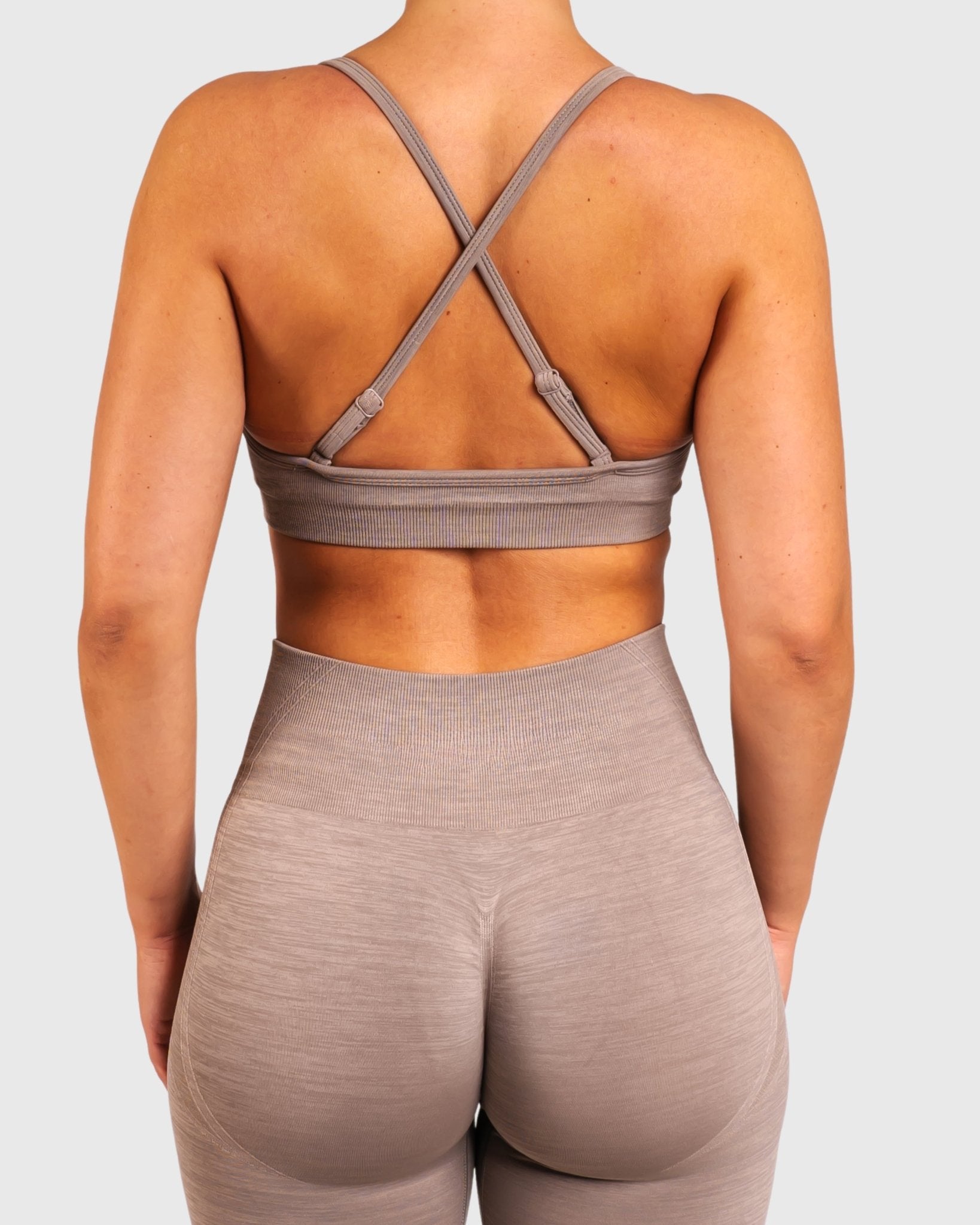 Grey Khaki Elevate Sports - bra - Peach Tights - Sports - Bra