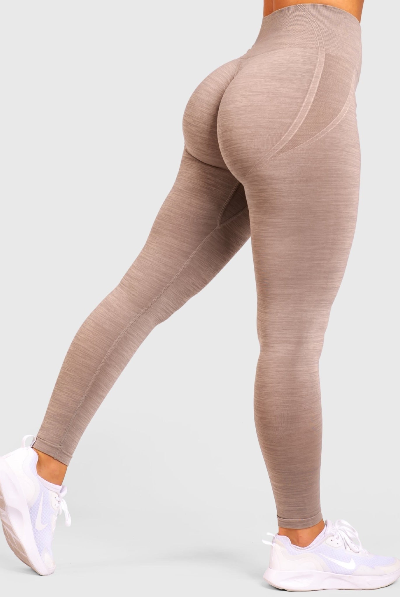 Grey Khaki Elevate Tights - Peach Tights - Tights