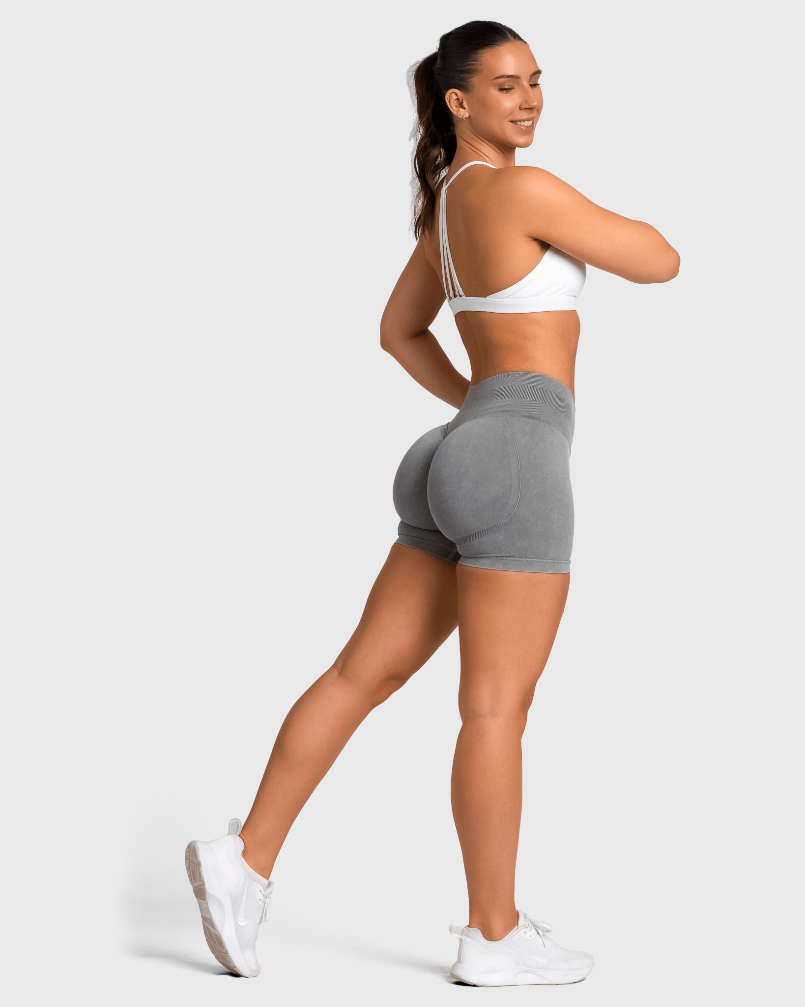 Grey Mist Shorts - Peach Tights - Shorts