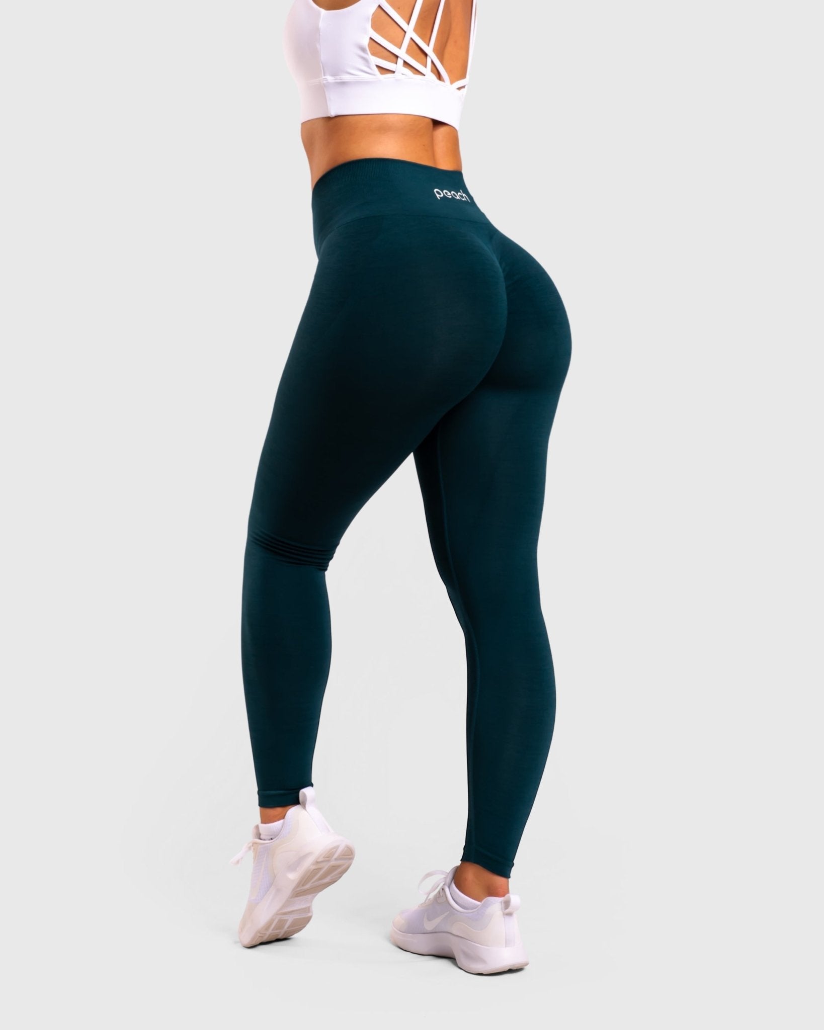 Jungle Green Deluxe Mid Waist - Peach Tights - Tights