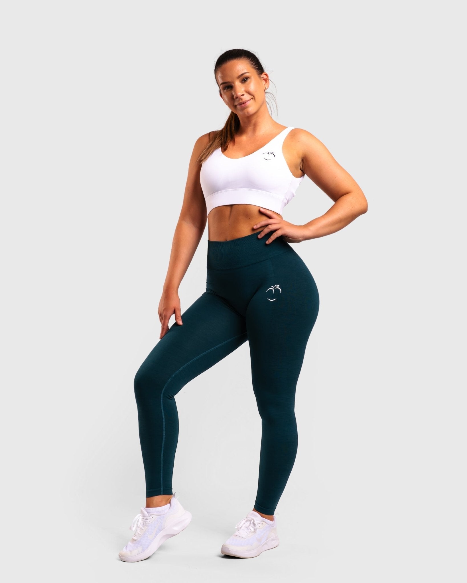 Jungle Green Deluxe Mid Waist - Peach Tights - Tights