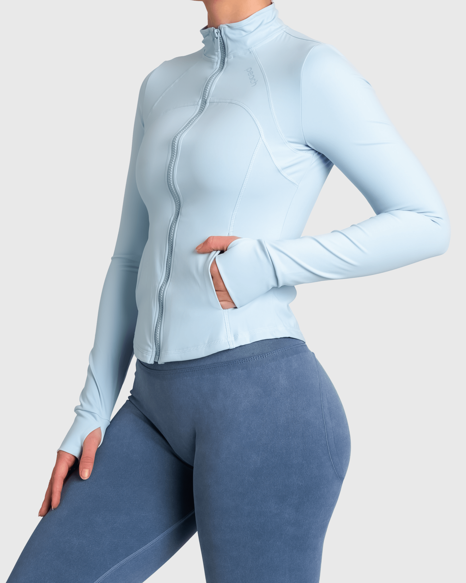 Light Blue Shape Jacket - Peach Tights - Jacket