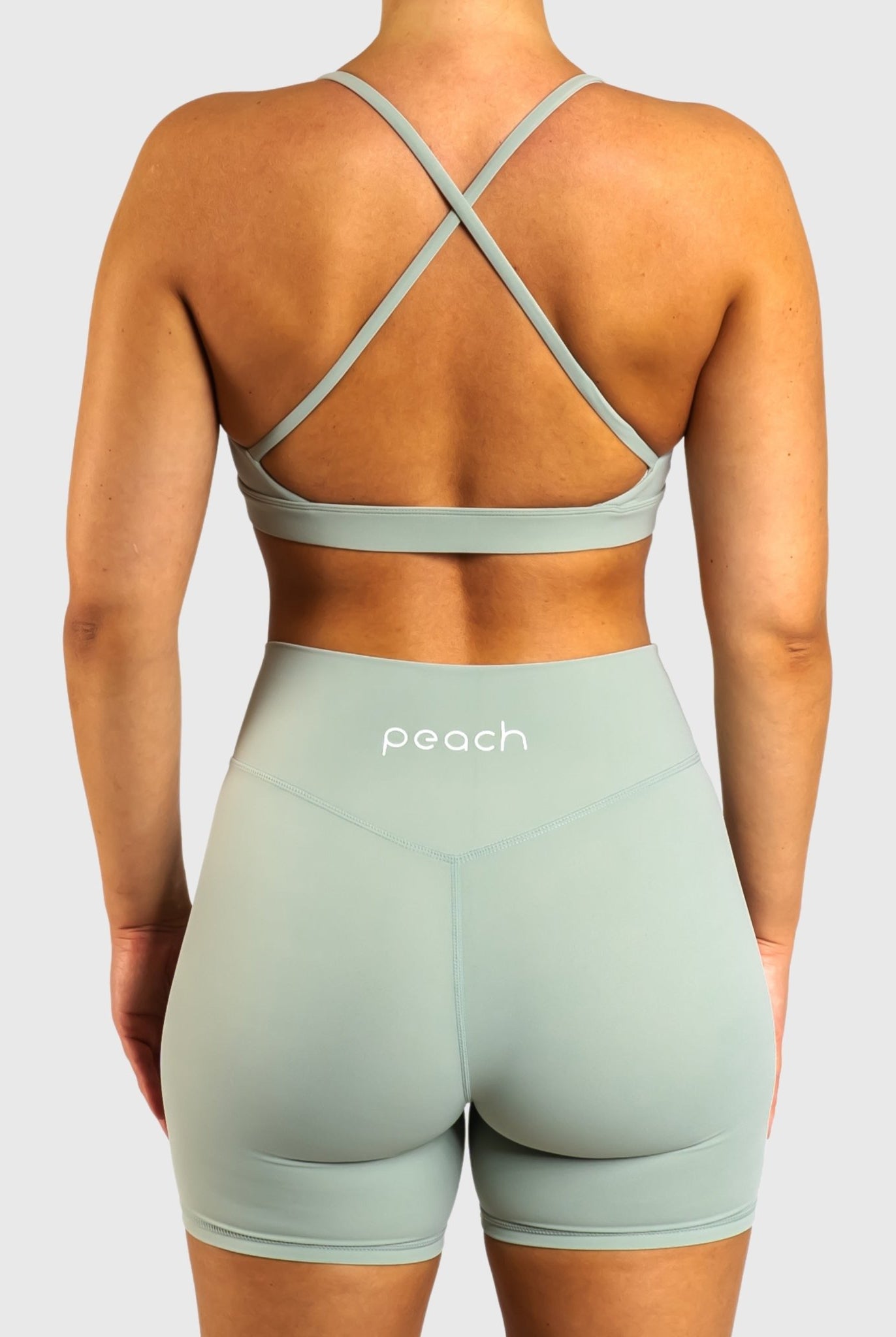 Mint Green Core Sports - bra - Peach Tights - Sports - Bra