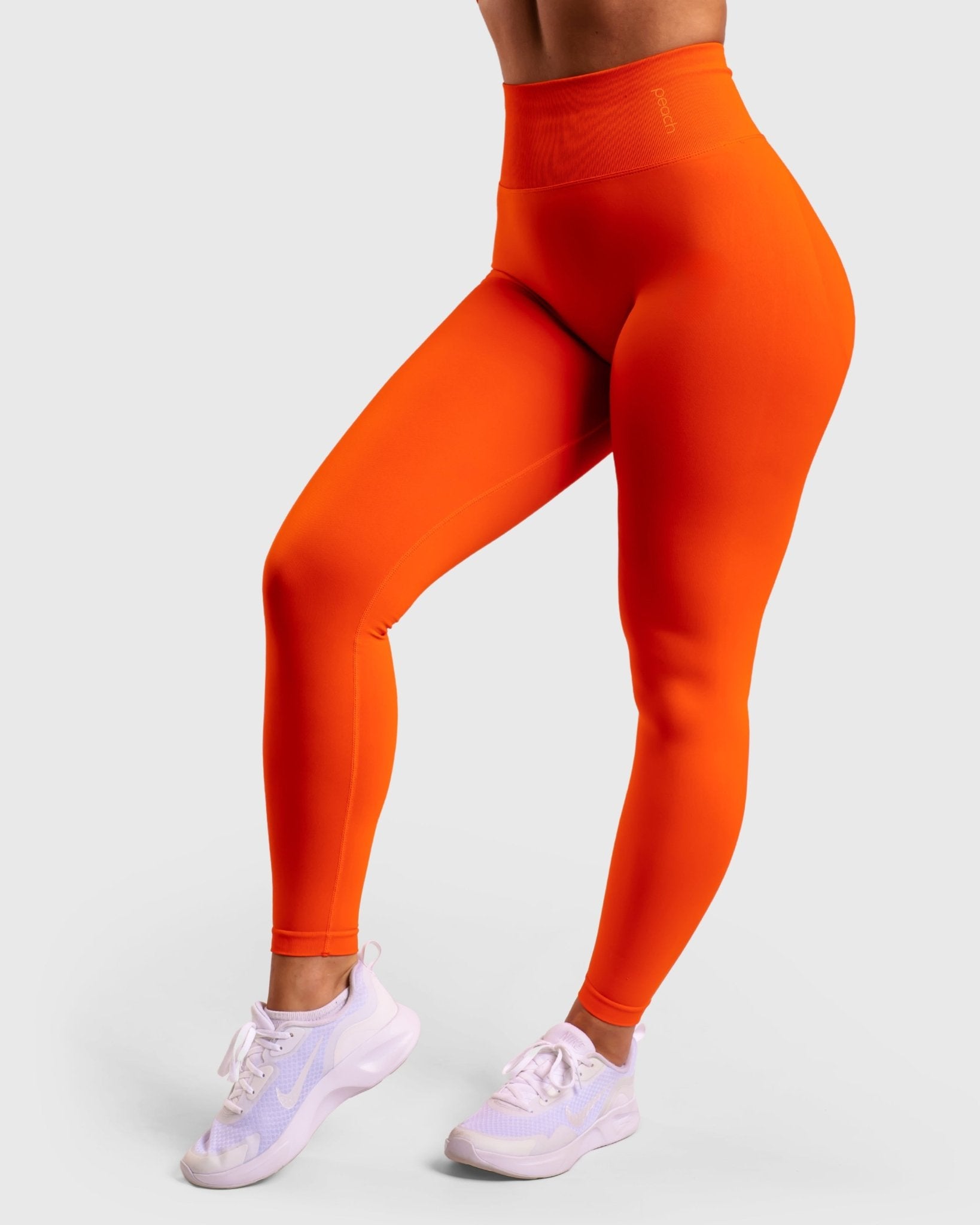 Orange Performa Mid waist Tights - Peach Tights - Tights
