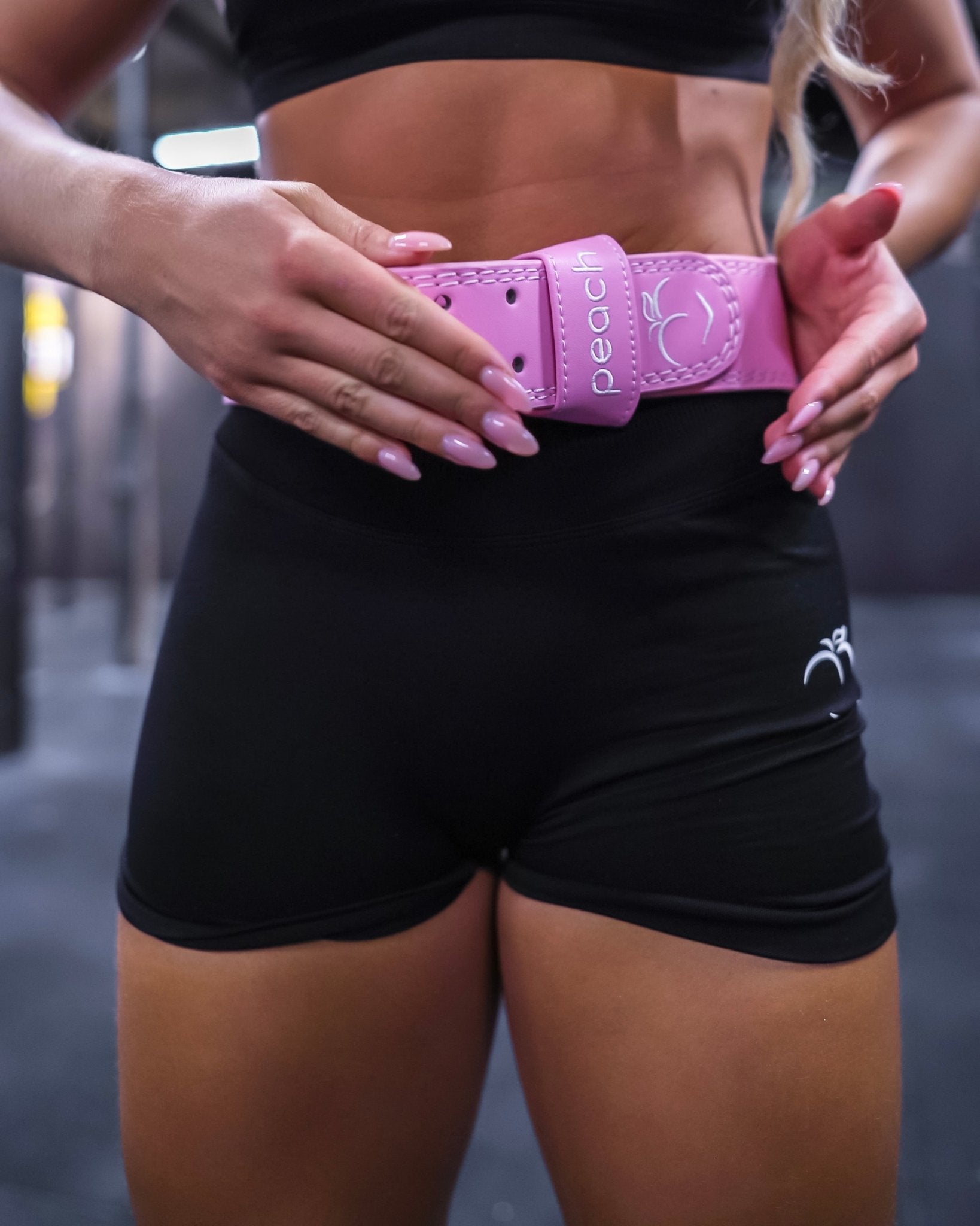 Pink Lifting Belt - Peach Tights -