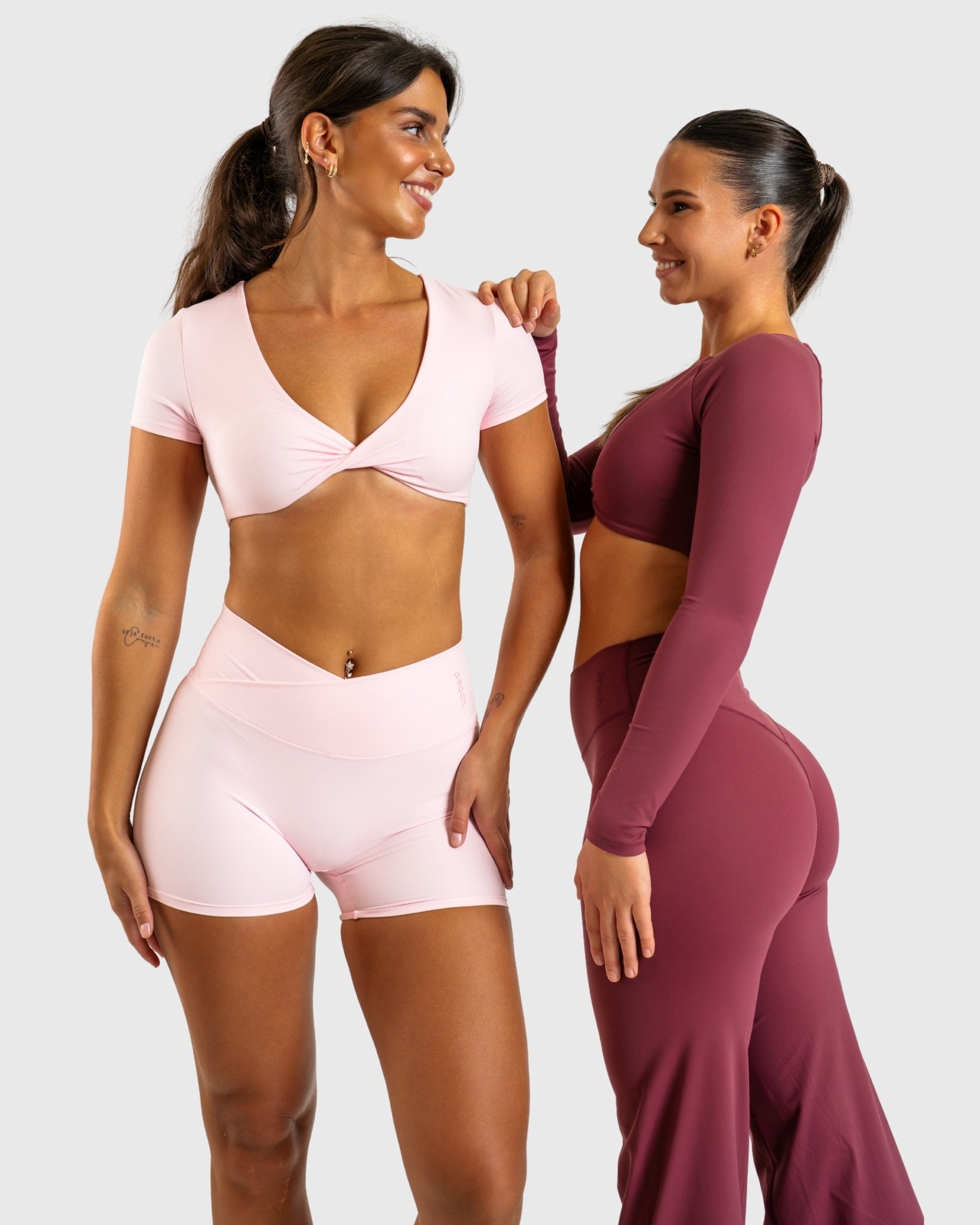 Plum Divine V - waist Shorts - Peach Tights - Tights