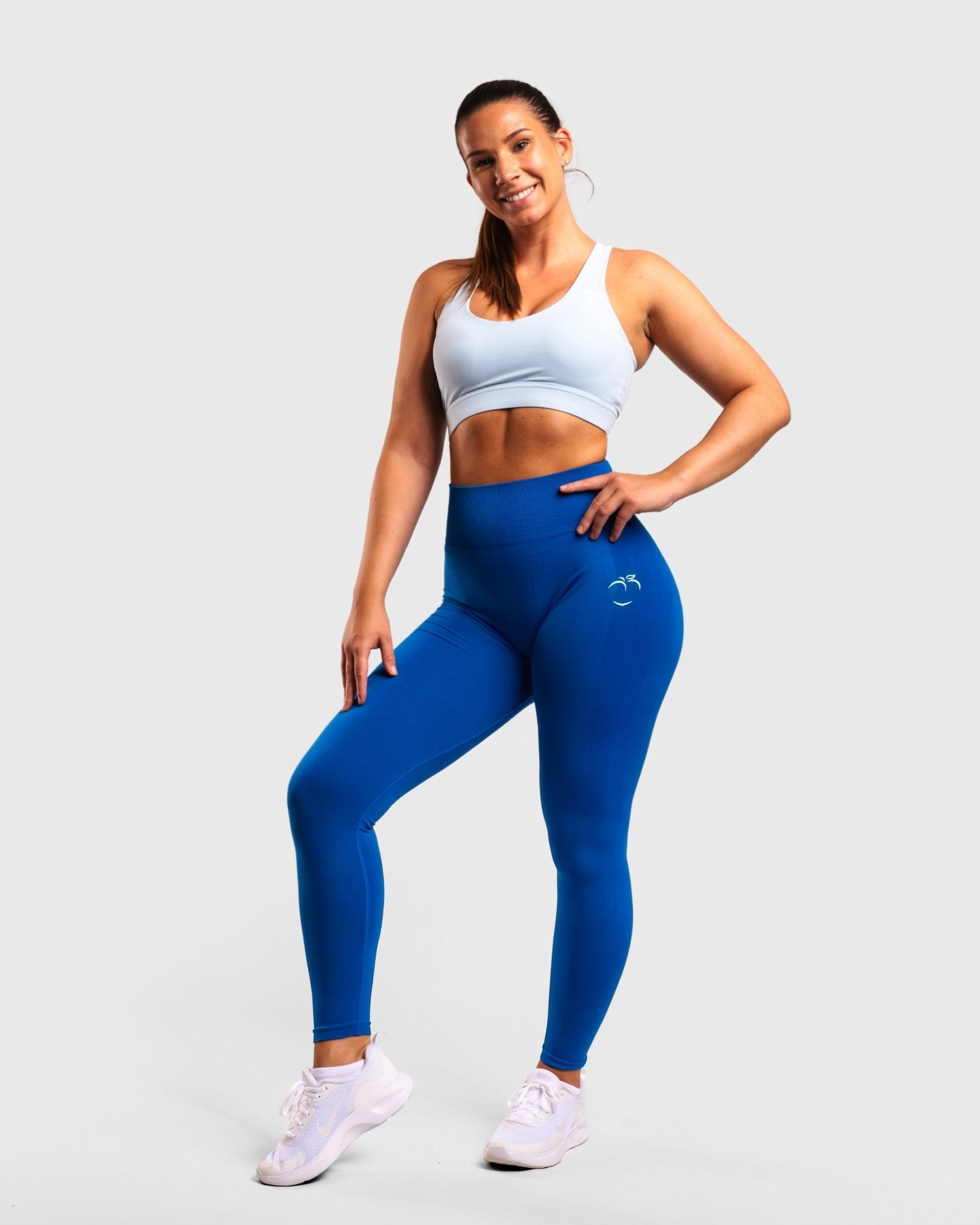 Royal Blue Deluxe Mid Waist - Peach Tights - Tights