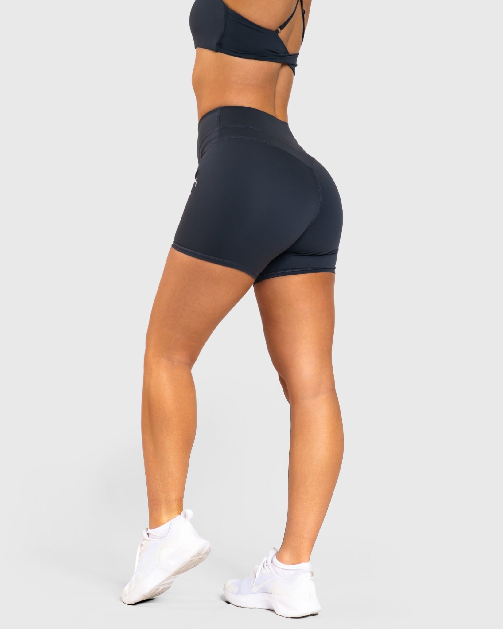 Steel Blue Velocity Shorts - Peach Tights - Shorts