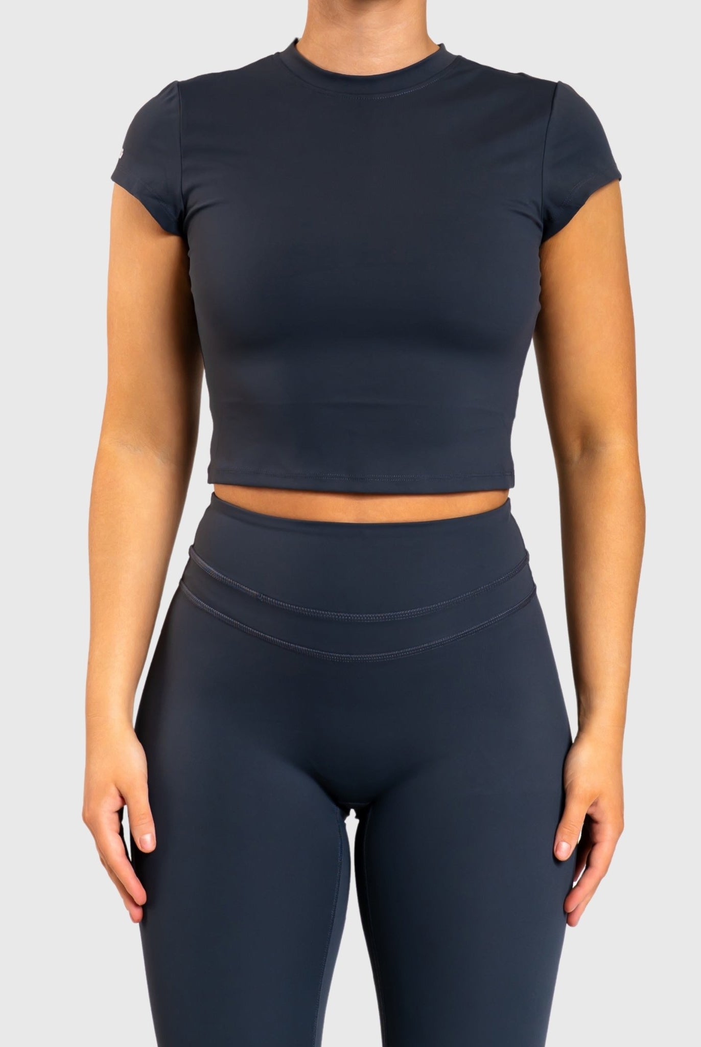 Steel Blue Velocity T-shirt - Peach Tights - T-shirt