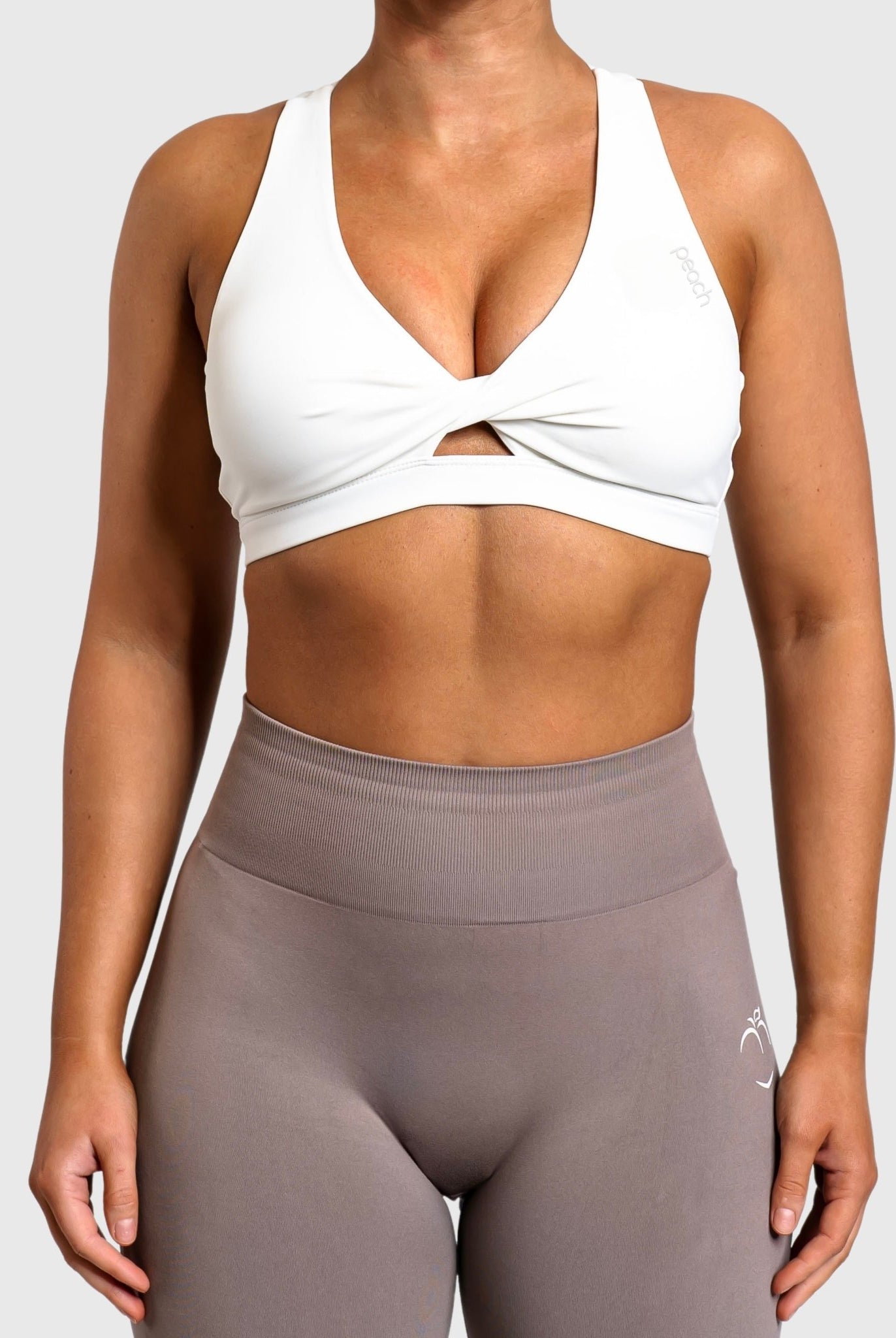 White Bow Sports - bra - Peach Tights - Sports - Bra