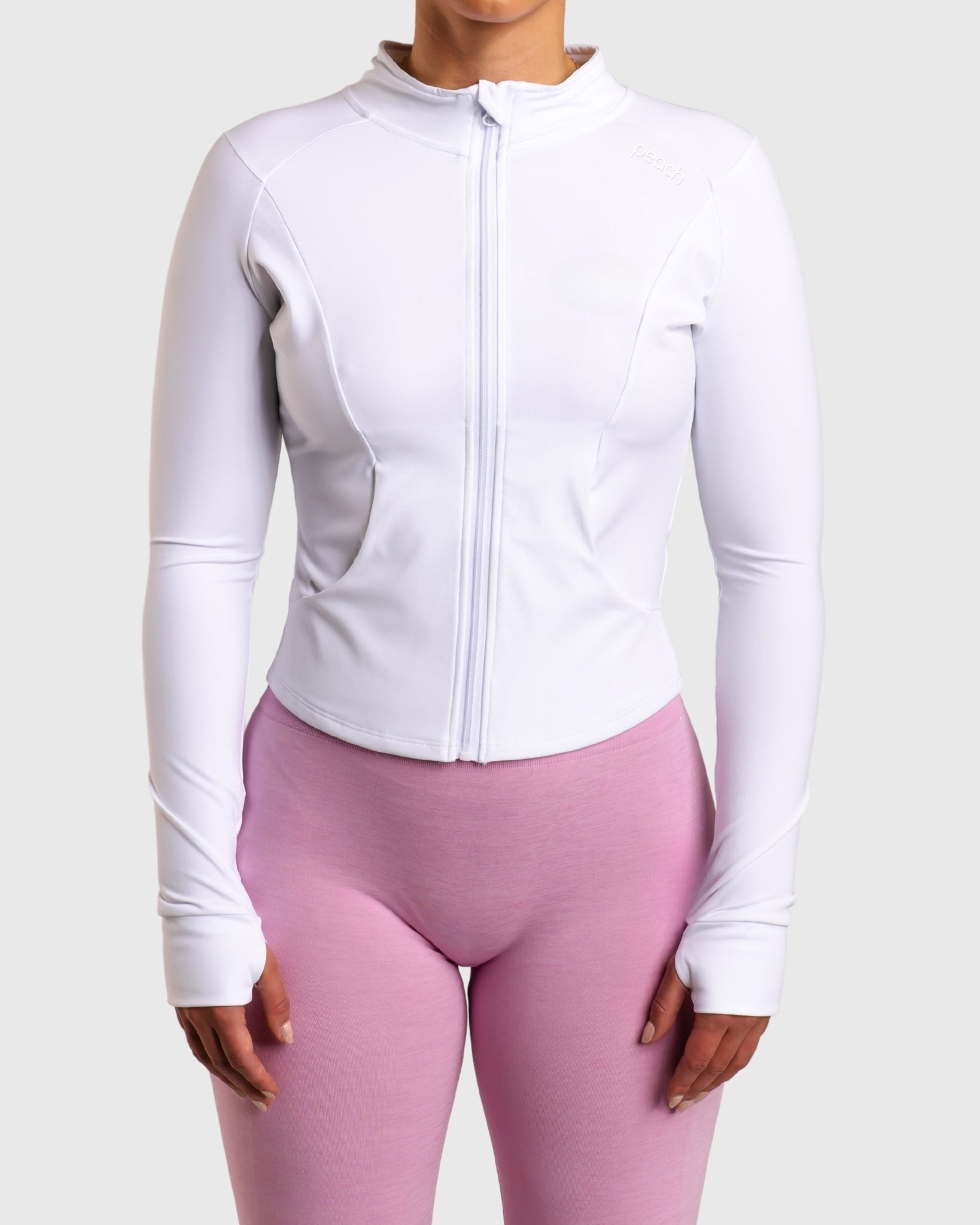 White Curve Jacket - Peach Tights - Jacket