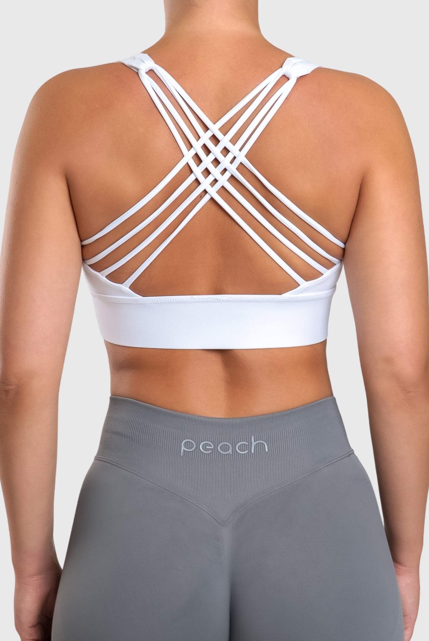 White Matrix Sports - Bra - Peach Tights - Sports - Bra
