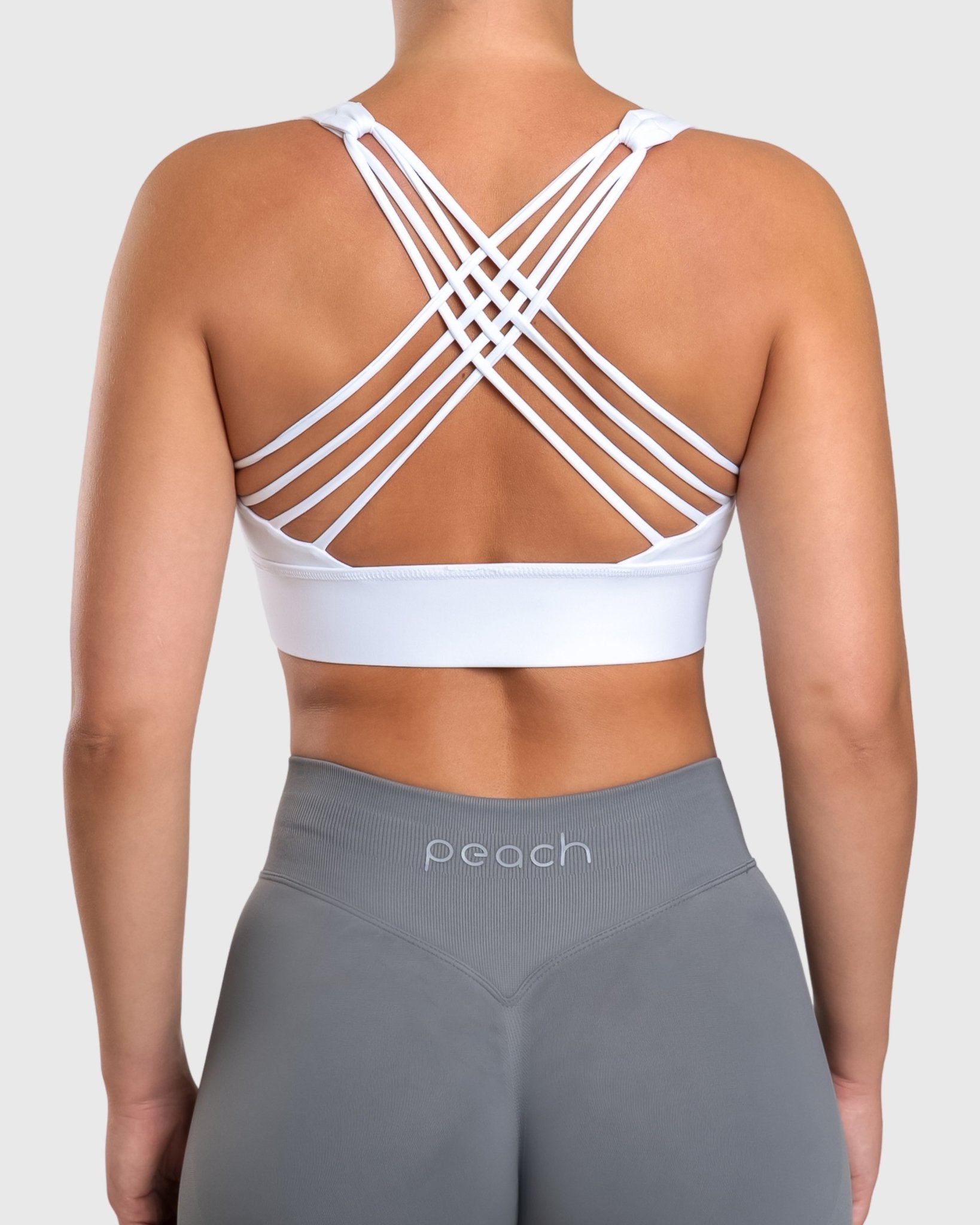 White Matrix Sports - Bra - Peach Tights - Sports - Bra