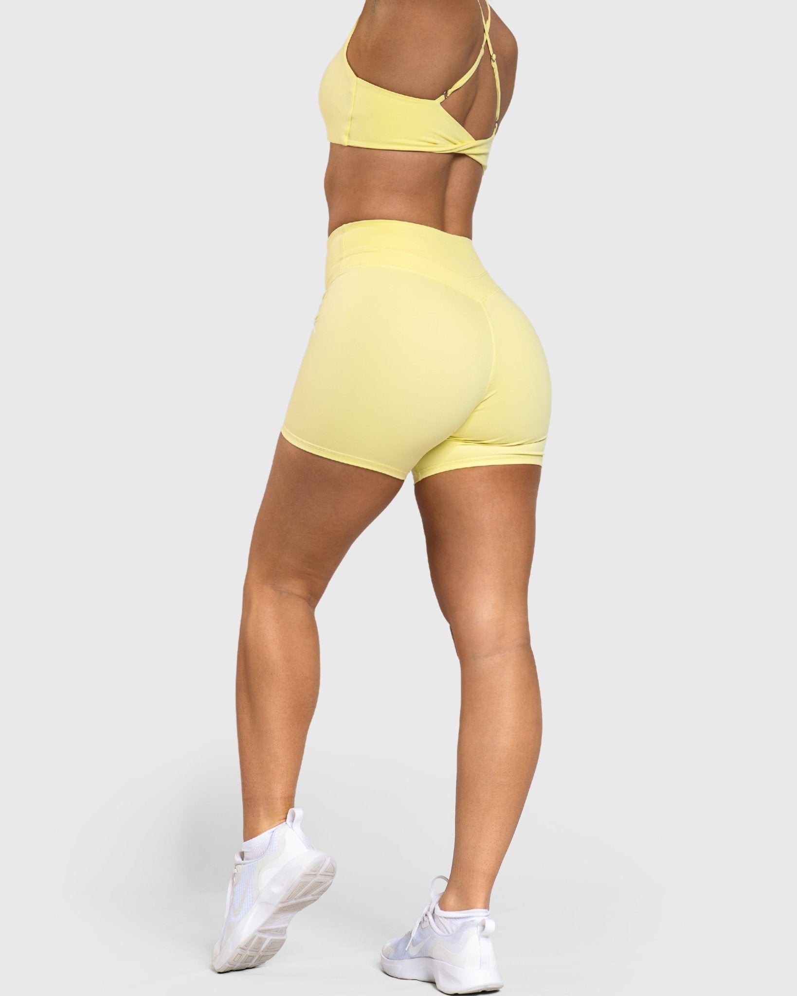 Yellow Velocity Shorts - Peach Tights - Shorts