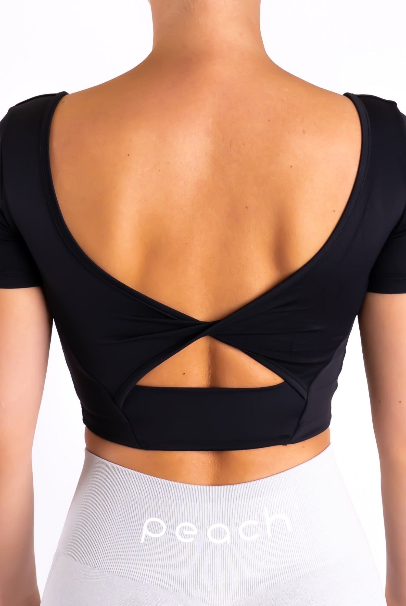 Black Bow T-shirt - Peach Tights -