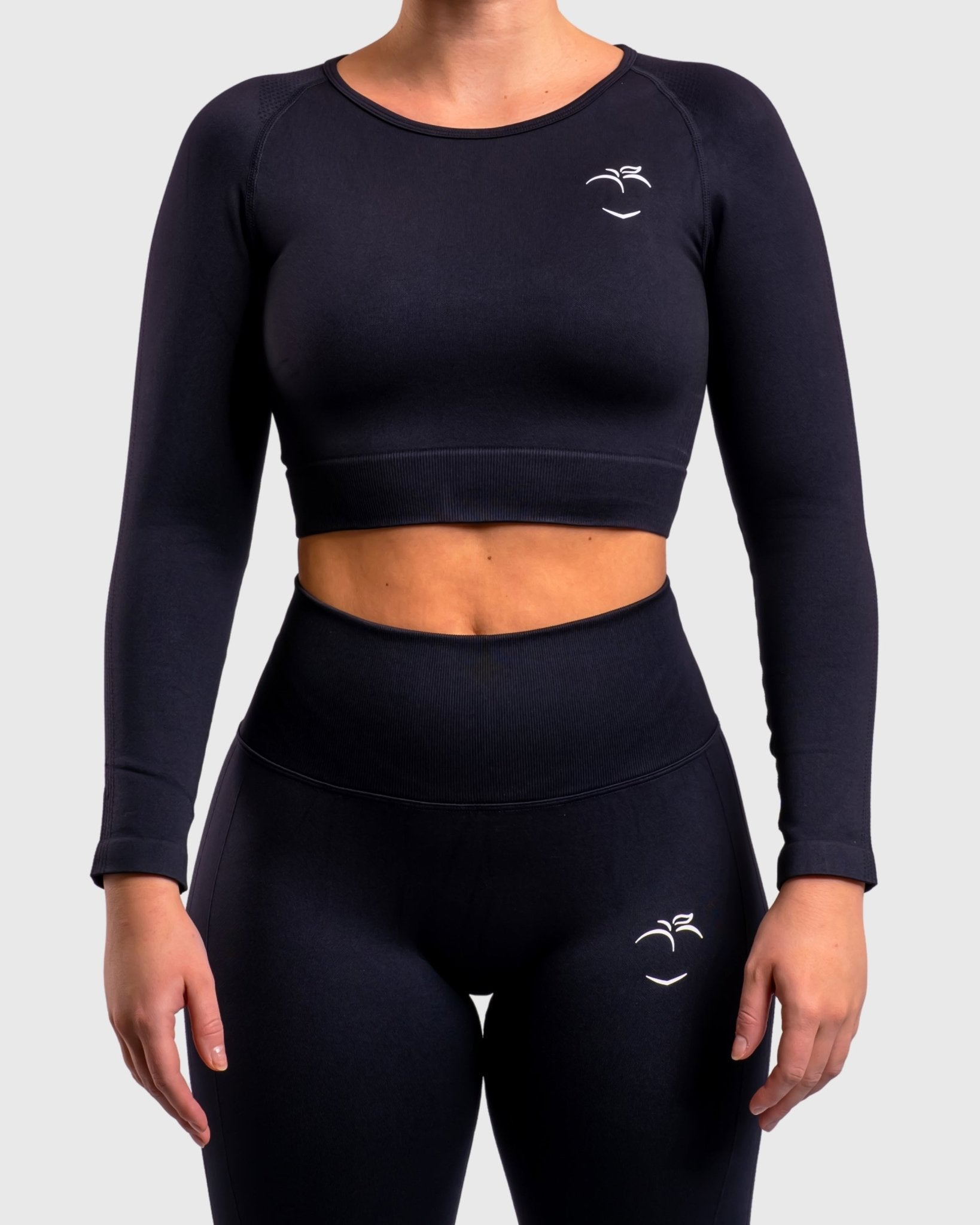 Black Lux Seamless Long Sleeve - Peach Tights - Long sleeve