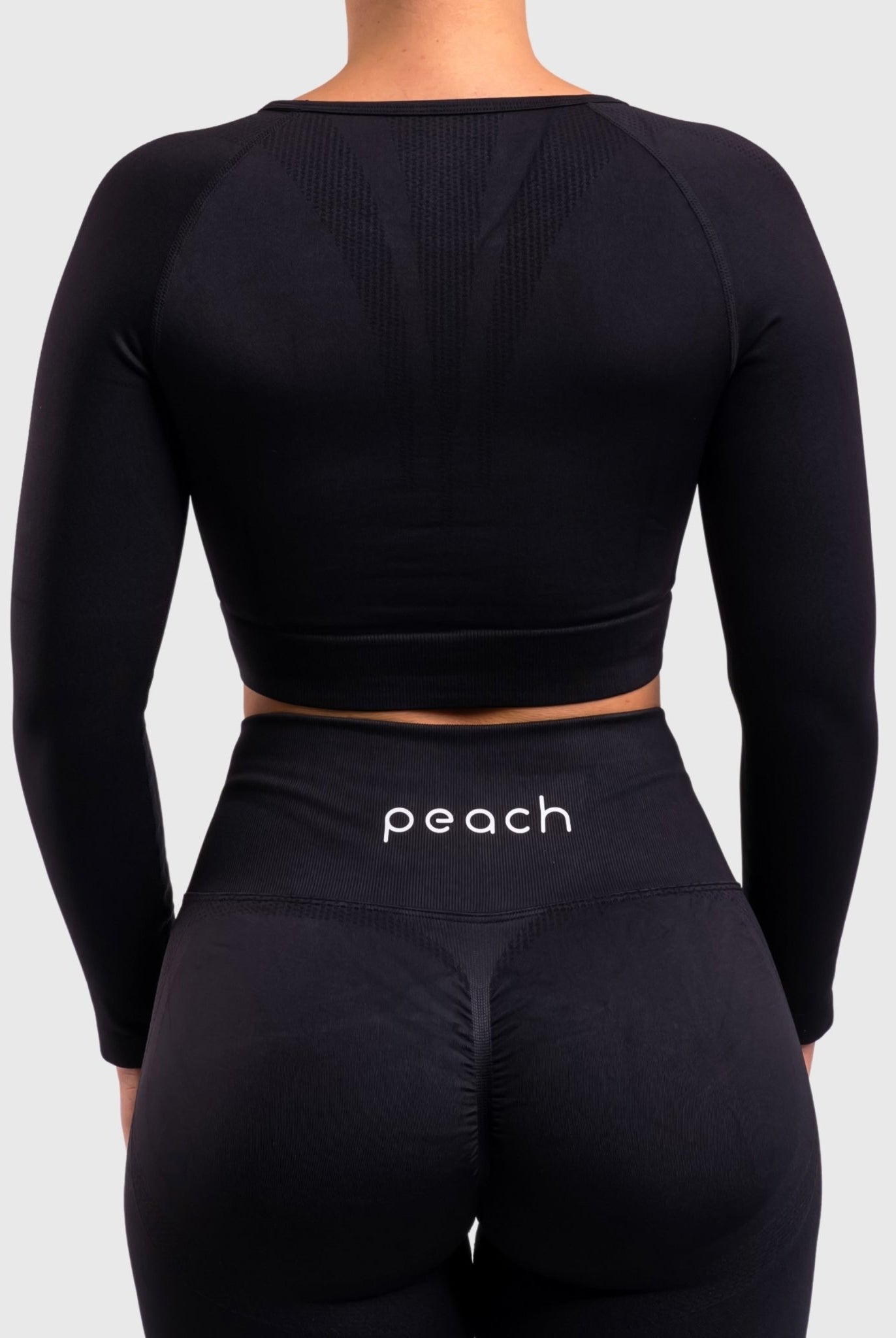 Black Lux Seamless Long Sleeve - Peach Tights - Long sleeve