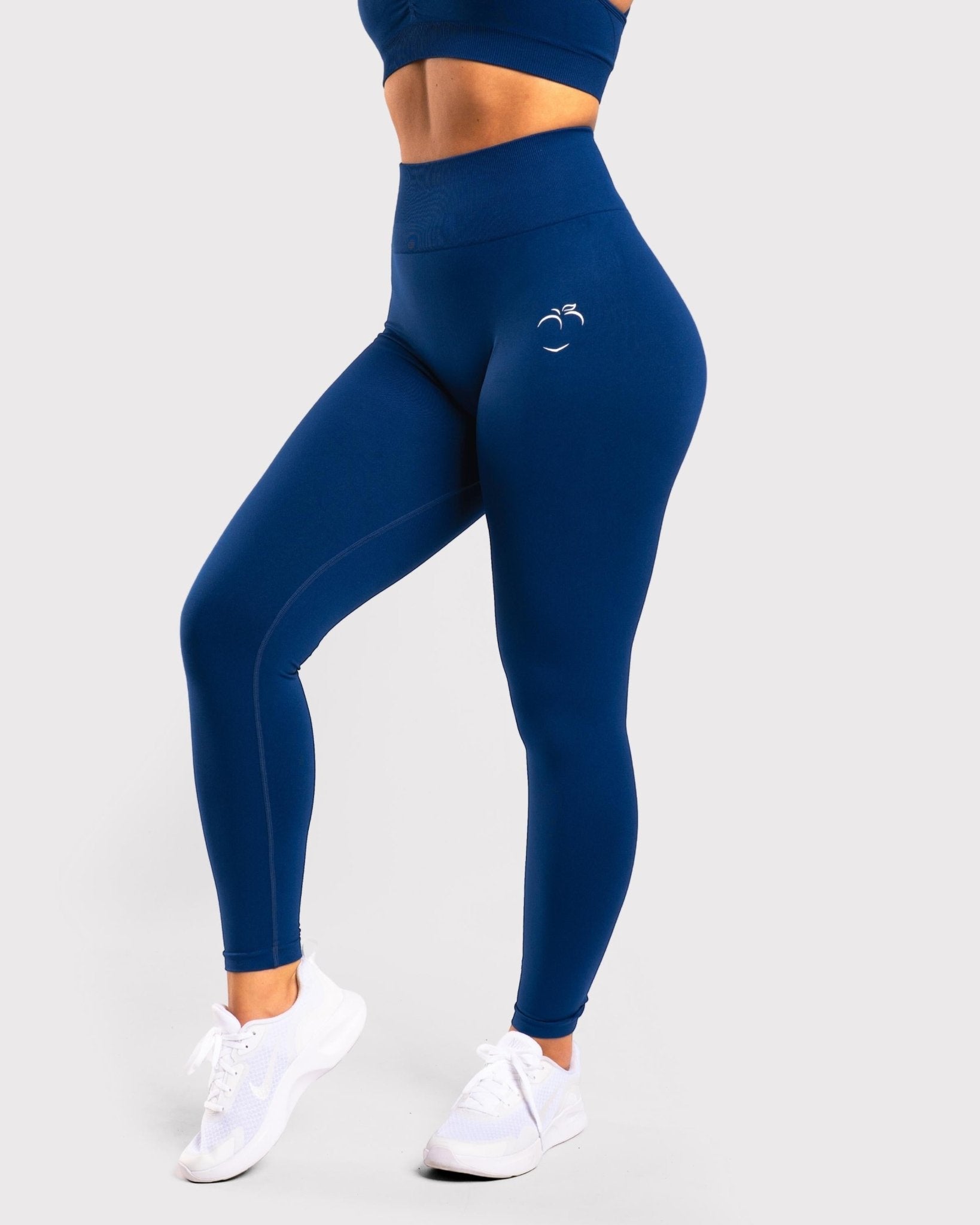 Navy Blue Classic Deluxe Mid Waist - Peach Tights -