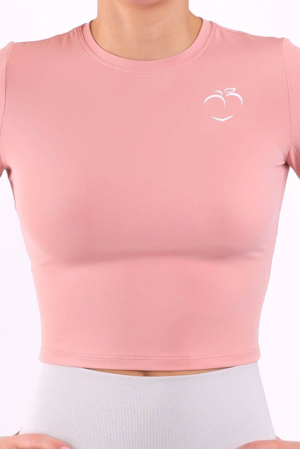 Pink Dry-Fit Cropped T-shirt - Peach Tights -