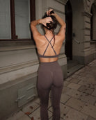 Ash Brown Vivid Sports - bra - Peach Tights - Sports - Bra