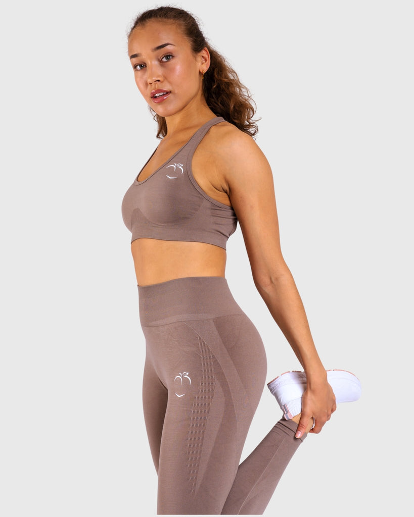 Beige Edge Sports - bra - Peach Tights - Sports - Bra