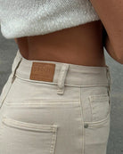 Beige Flared Jeans - Peach Tights - Jeans