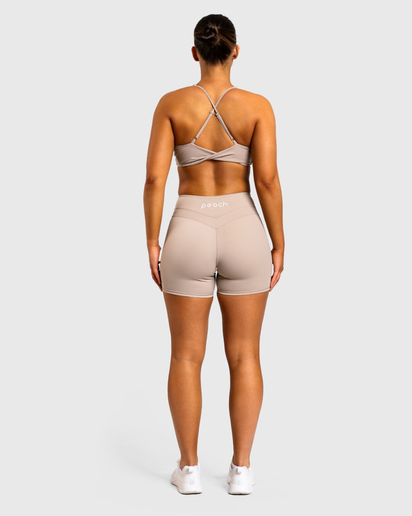 Beige Velocity Shorts - Peach Tights - Shorts