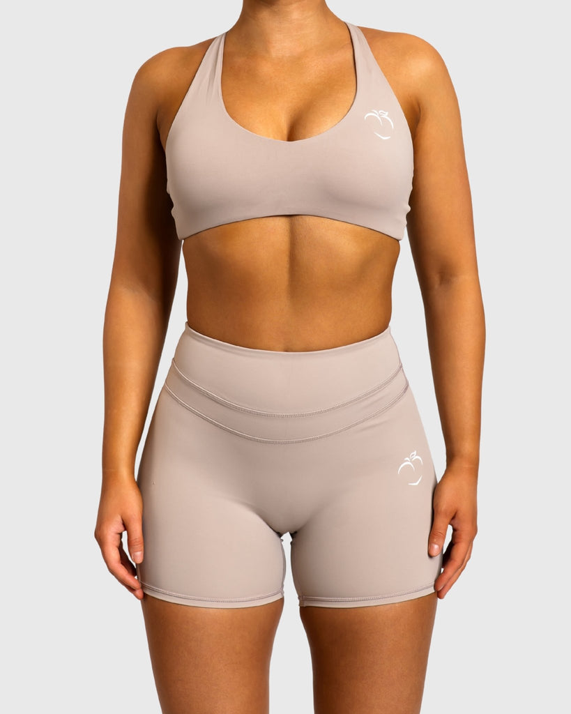 Beige Velocity Sports - bra - Peach Tights - Sports - Bra